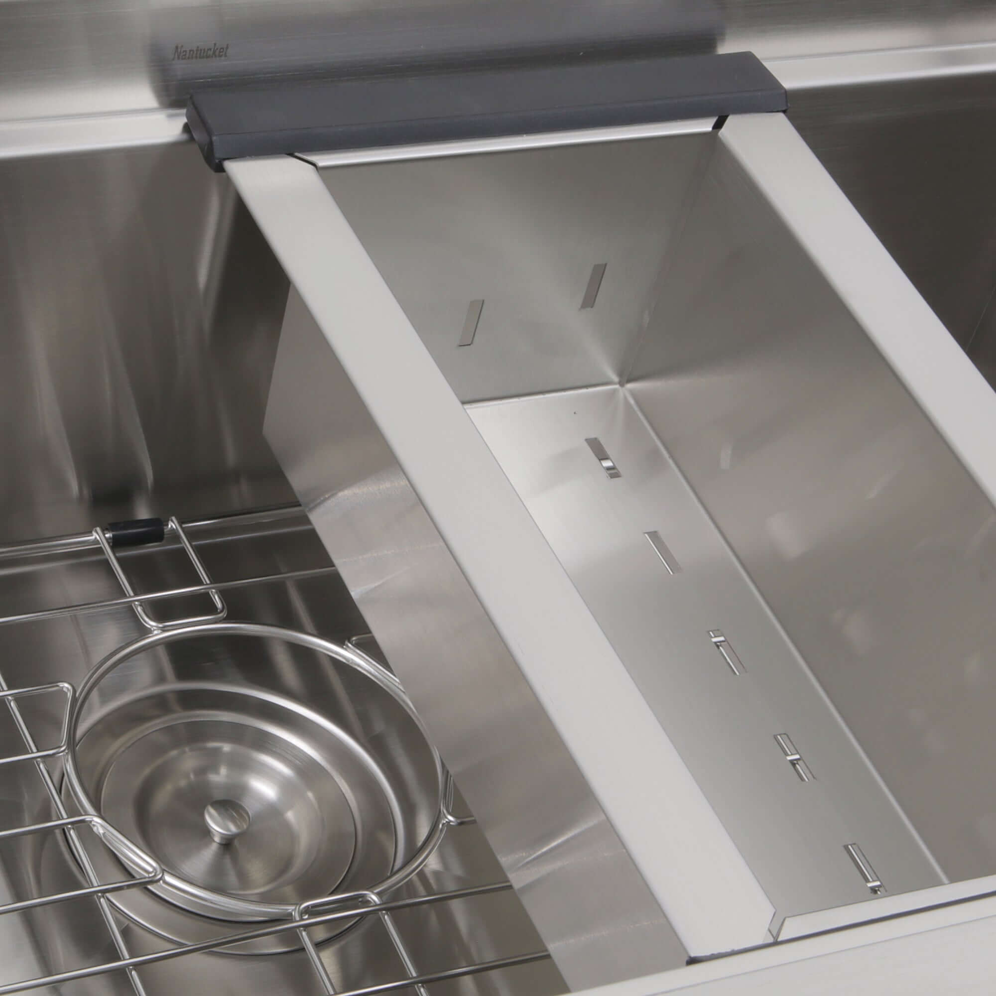 Alternate Image for Nantucket Sinks Pro Series 30" Undermount 304 Stainless Steel Workstation Kitchen Sink with Accessories, ZR-PS-3018-16