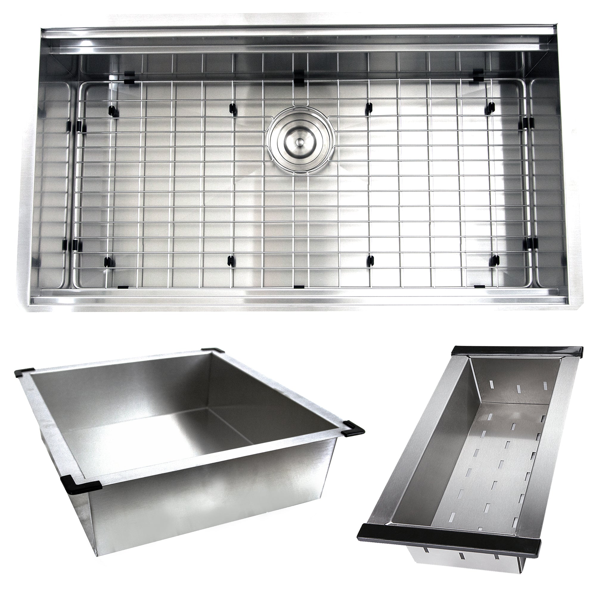 Alternate Image for Nantucket Sinks Pro Series 36" Stainless Steel Kitchen Sink, 16 Gauge, ZR-PS-3620-16