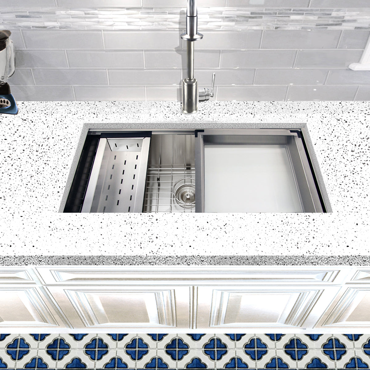 Alternate Image for Nantucket Sinks Pro Series 36" Stainless Steel Kitchen Sink, 16 Gauge, ZR-PS-3620-16