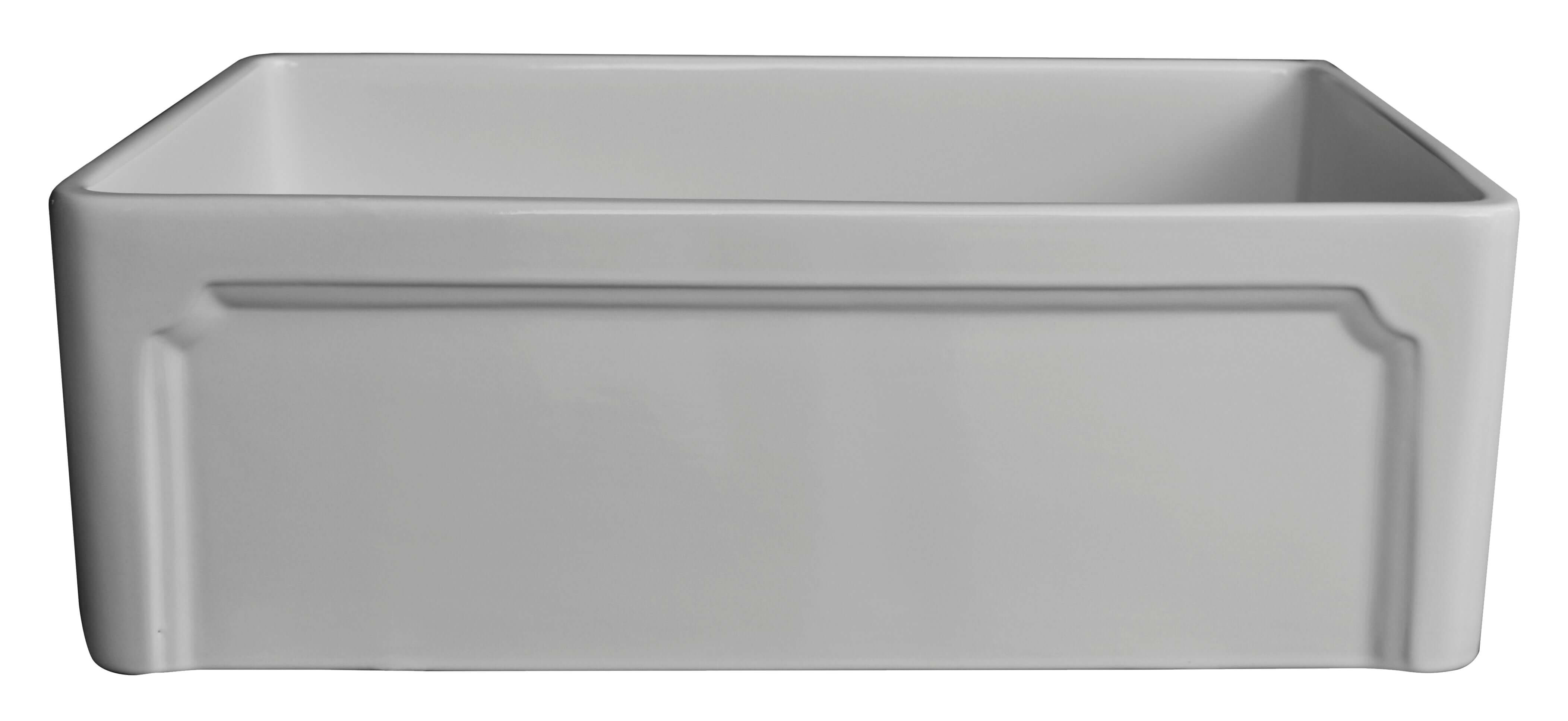 Alternate Image for ALFI 30" Single Bowl Fireclay Farmhouse Apron Sink, White, AB3020SB-W