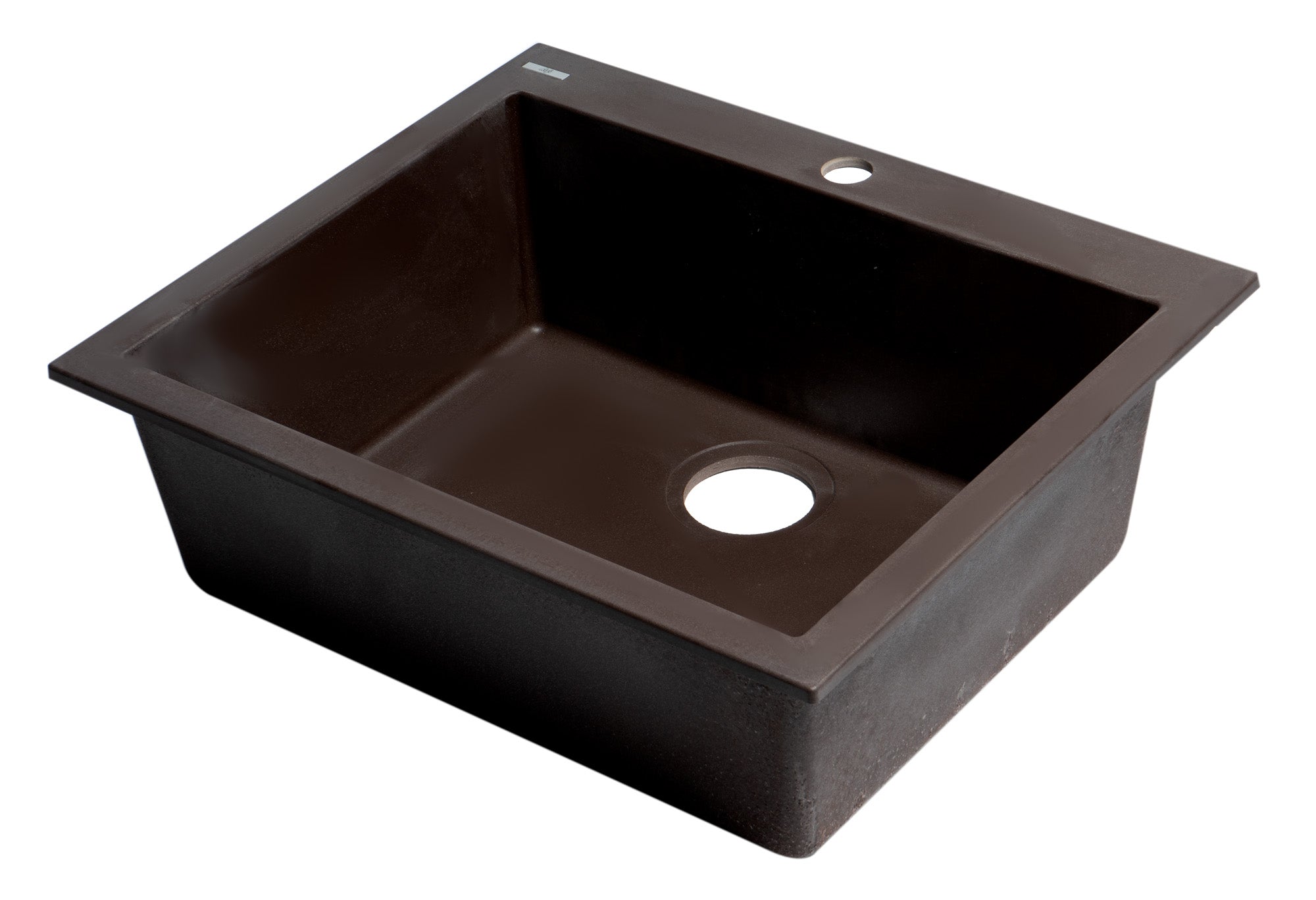 Alternate Image for ALFI brand AB2420DI-C Chocolate 24" Drop-In Single Bowl Granite Composite Kitchen Sink