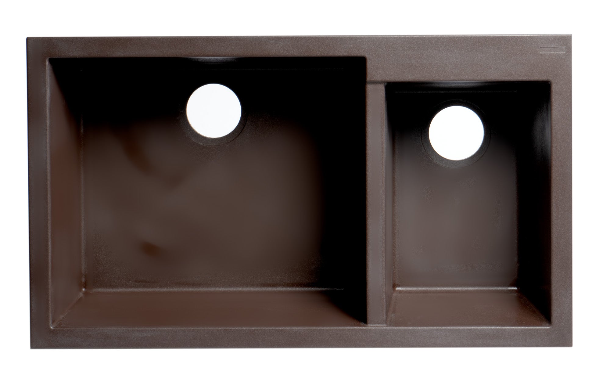Alternate Image for ALFI brand AB3319UM-C Chocolate 34" Double Bowl Undermount Granite Composite Kitchen Sink