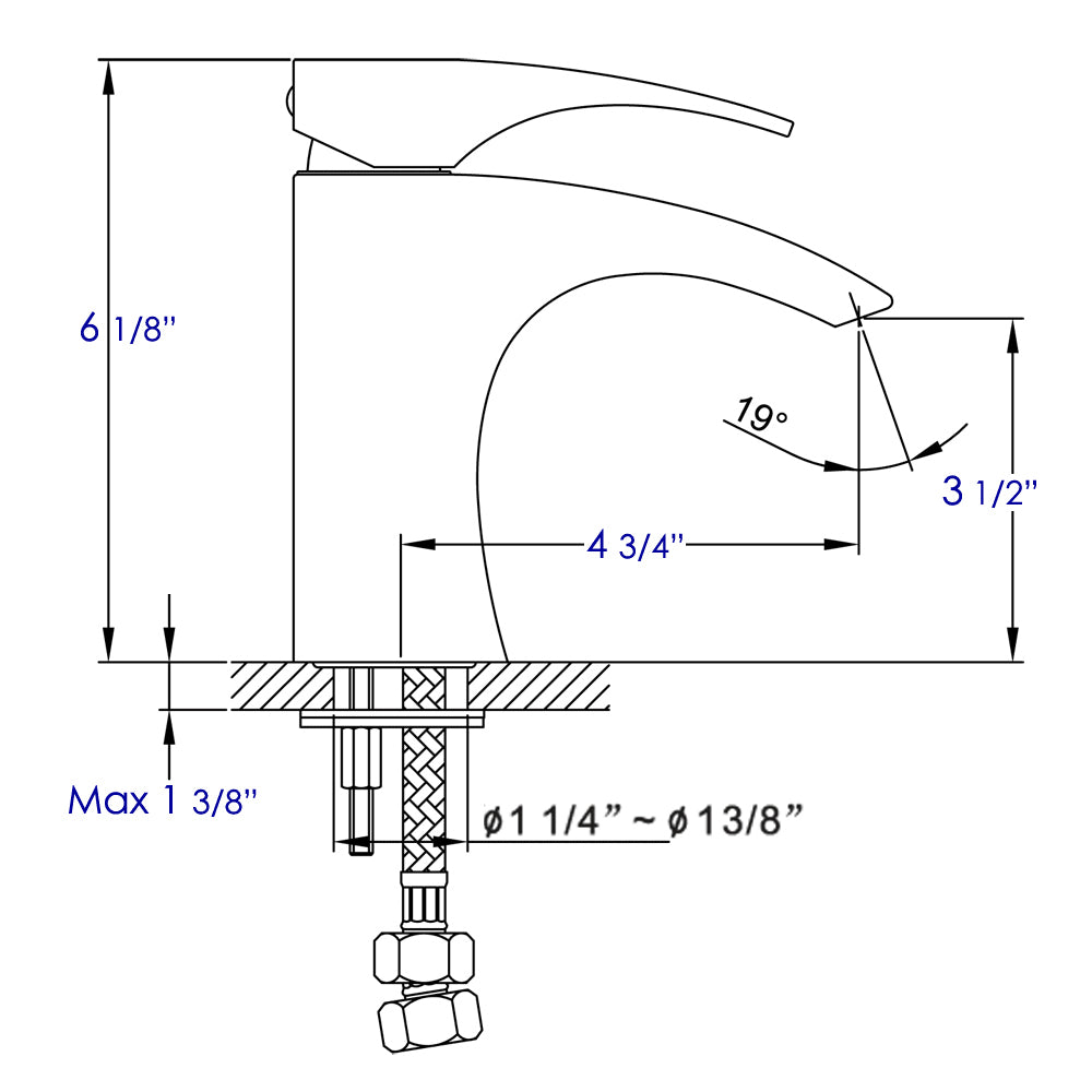 ALFI Brushed Nickel Single Lever Bathroom Faucet, AB1586-BN - The Sink Boutique