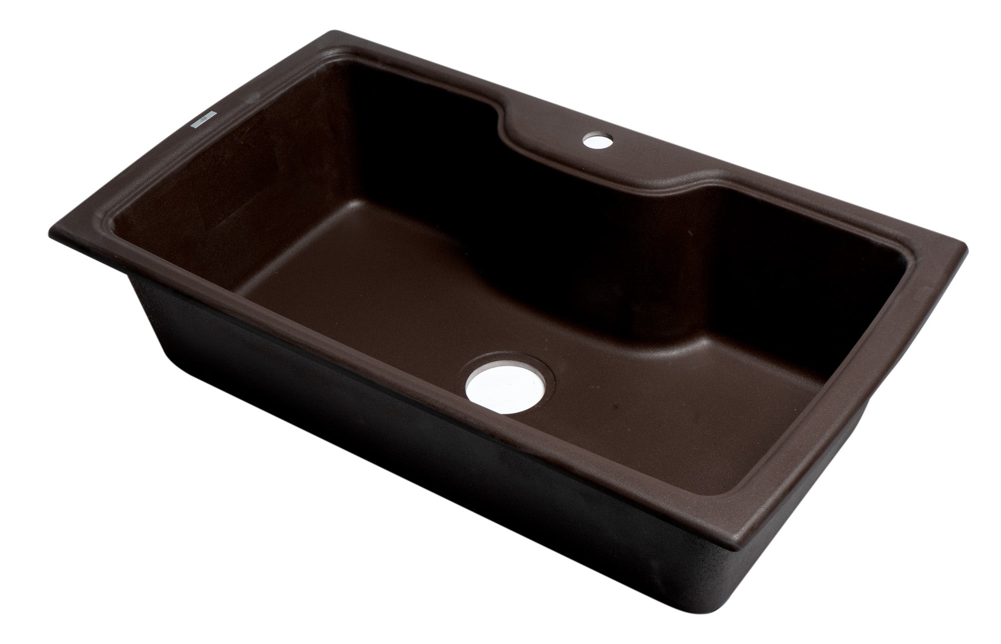 Alternate Image for ALFI Chocolate 35" Drop-In Single Bowl Granite Composite Kitchen Sink, AB3520DI-C