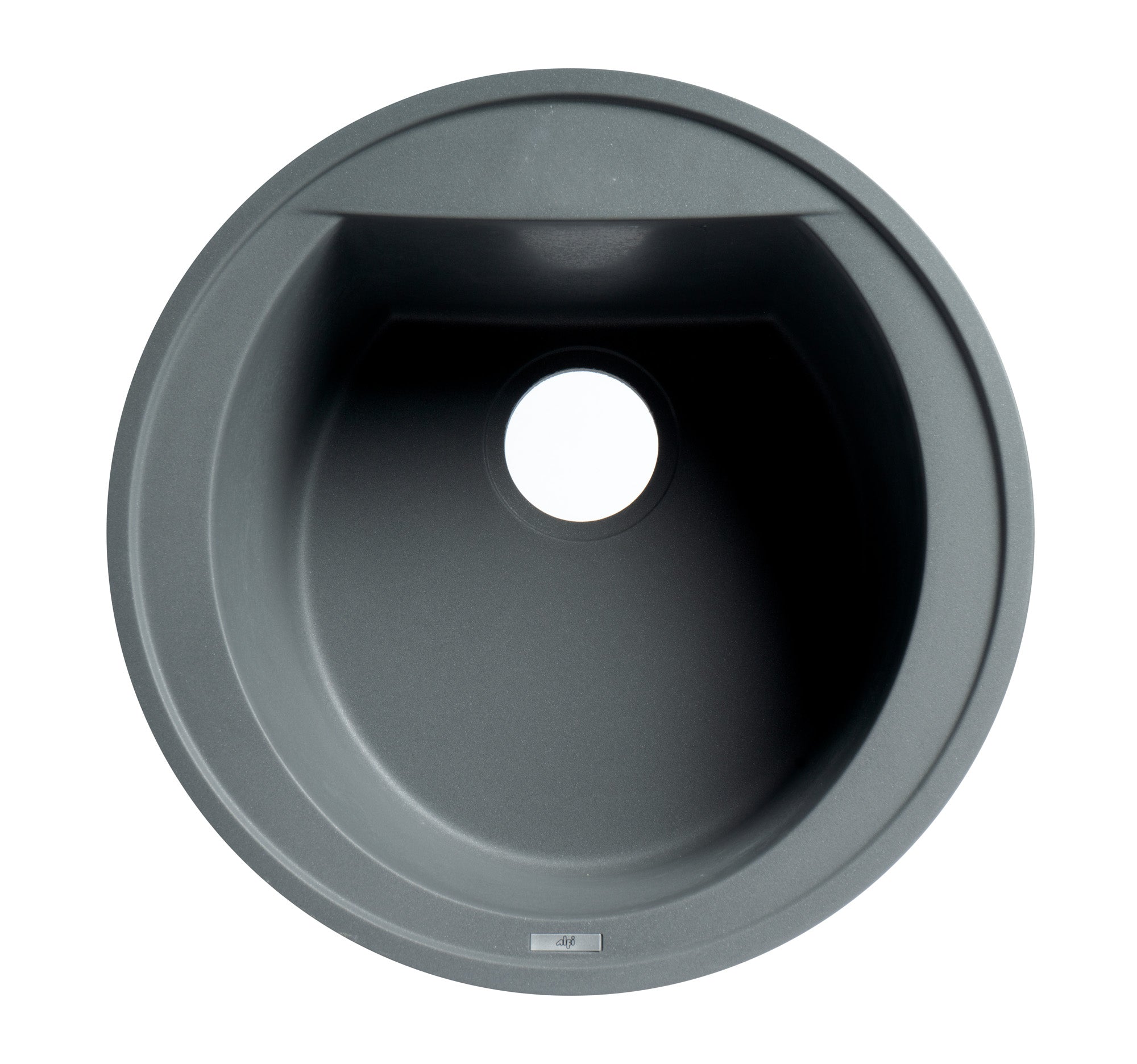 Alternate Image for ALFI brand AB2020DI-T Titanium 20" Drop-In Round Granite Composite Kitchen Prep Sink