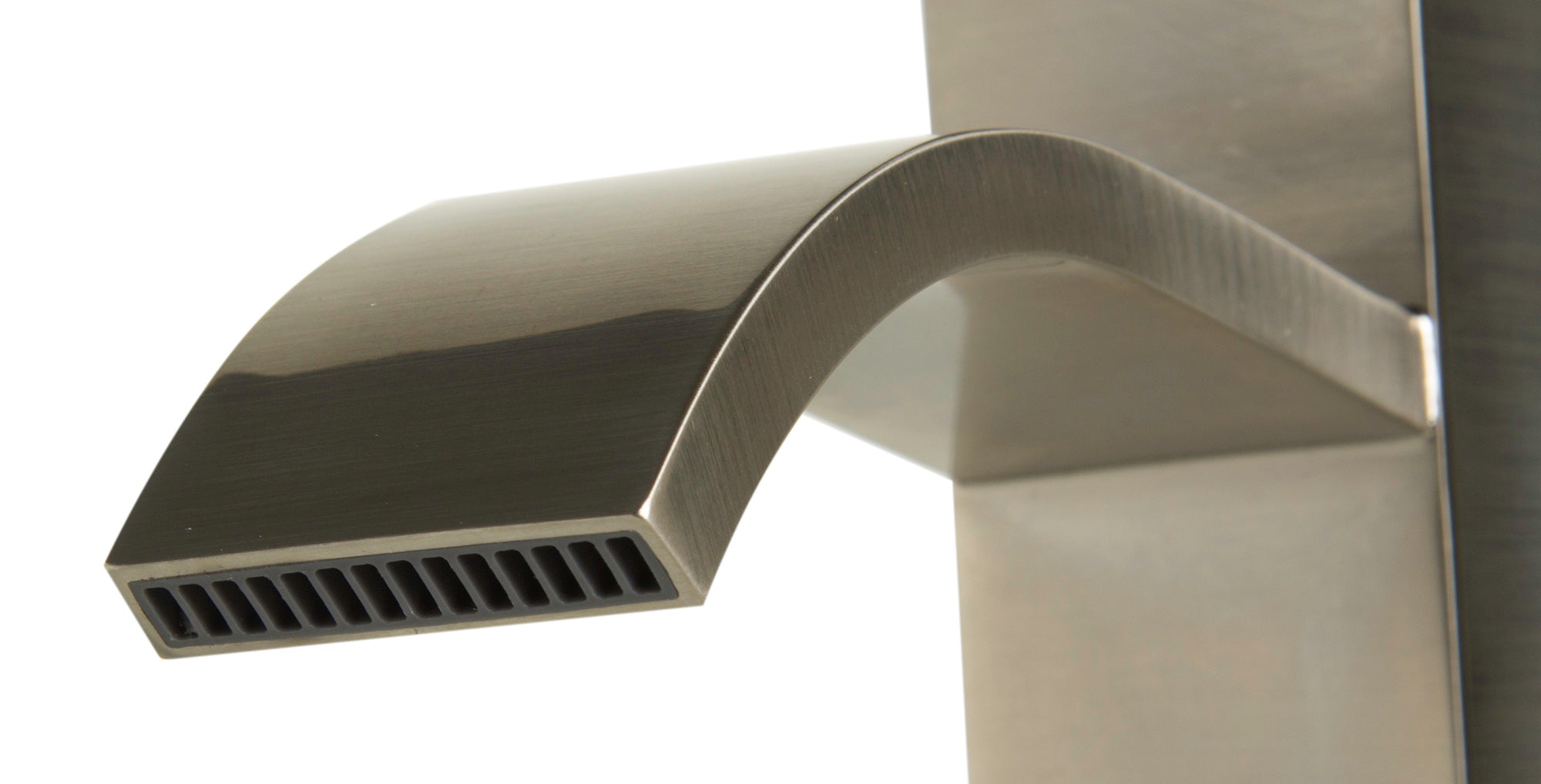 Alternate Image for ALFI Tall Brushed Nickel Tall Square Body Curved Spout Single Lever Bathroom Faucet, AB1158-BN