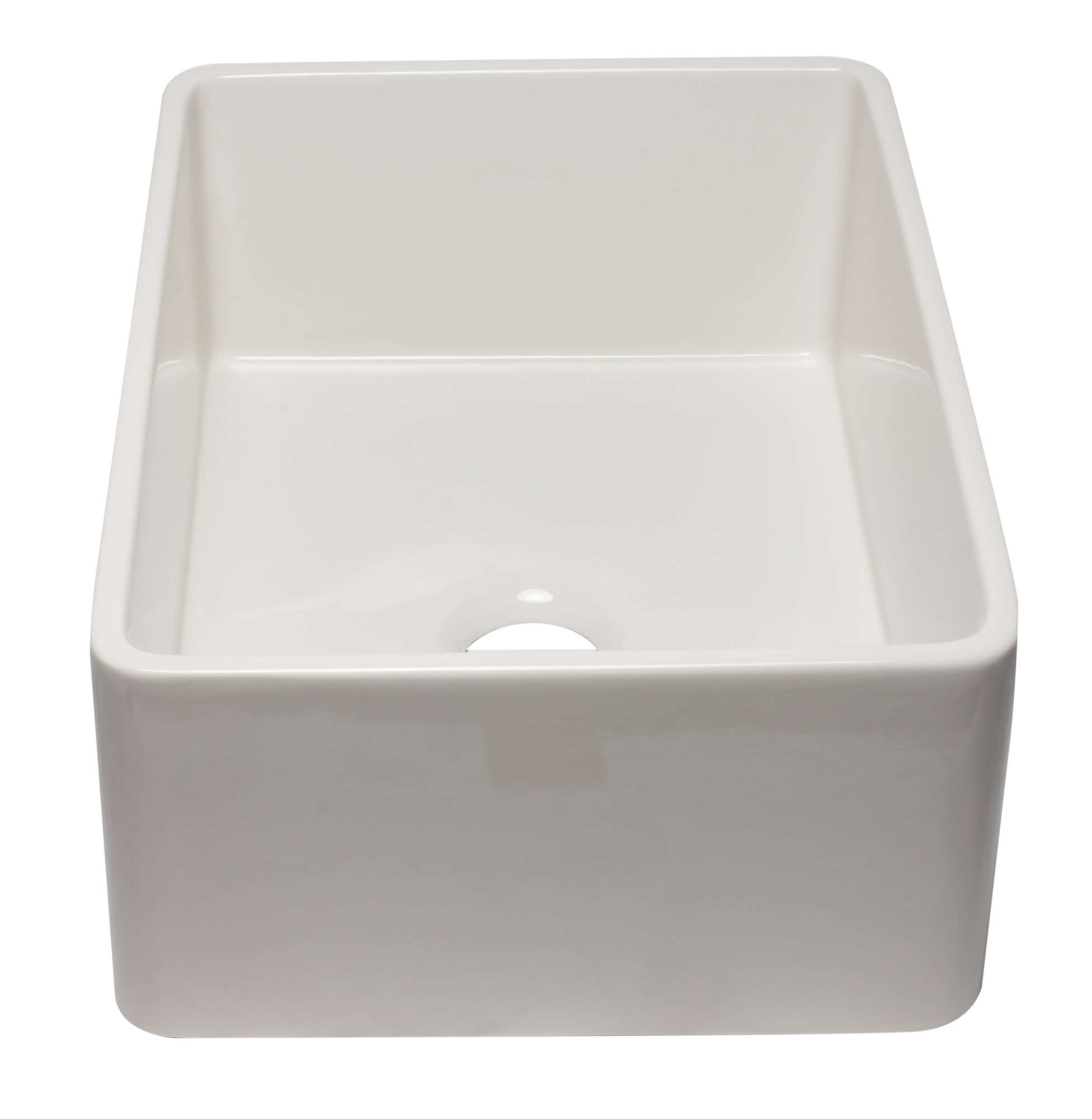 Alternate Image for ALFI 30" Single Bowl Fireclay Farmhouse Apron Sink, Biscuit, AB3020SB-B