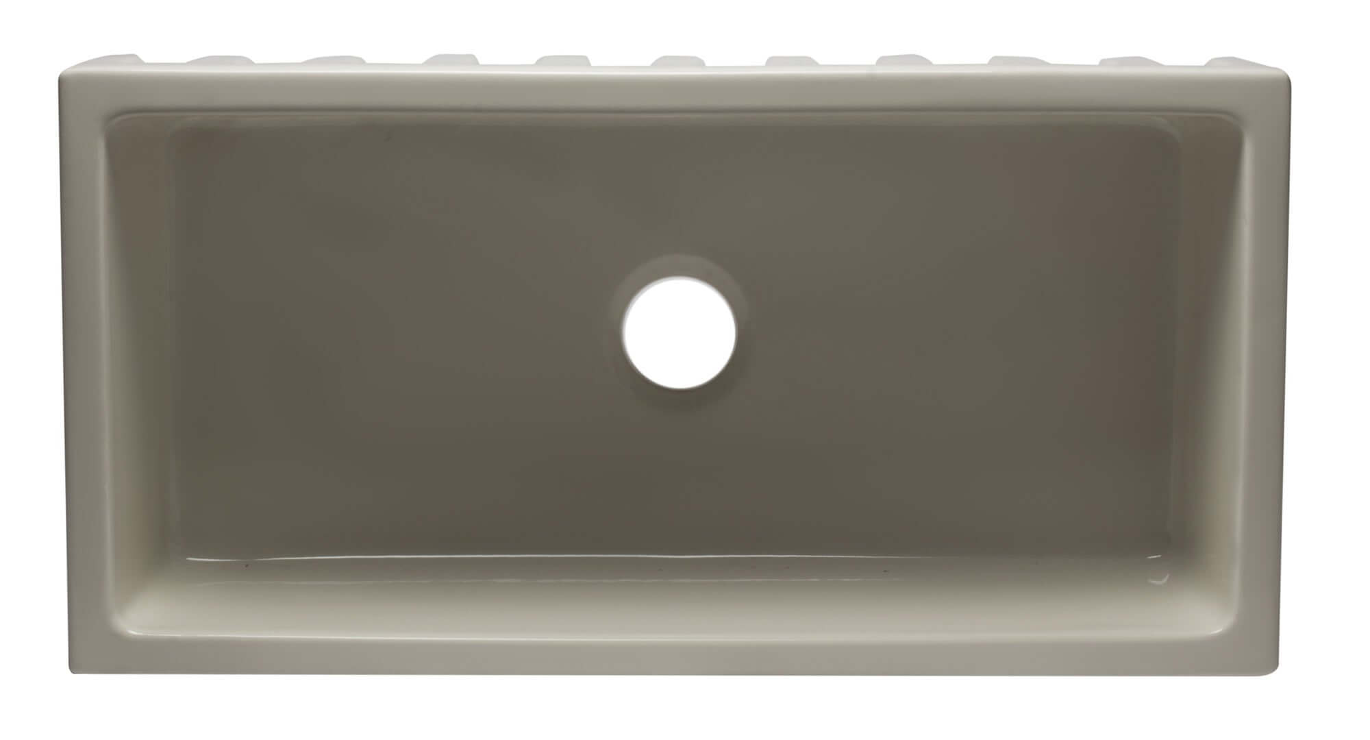 Alternate Image for ALFI 36" Single Bowl Fireclay Farmhouse Kitchen Sink, Biscuit, Reversible, AB3618HS-B