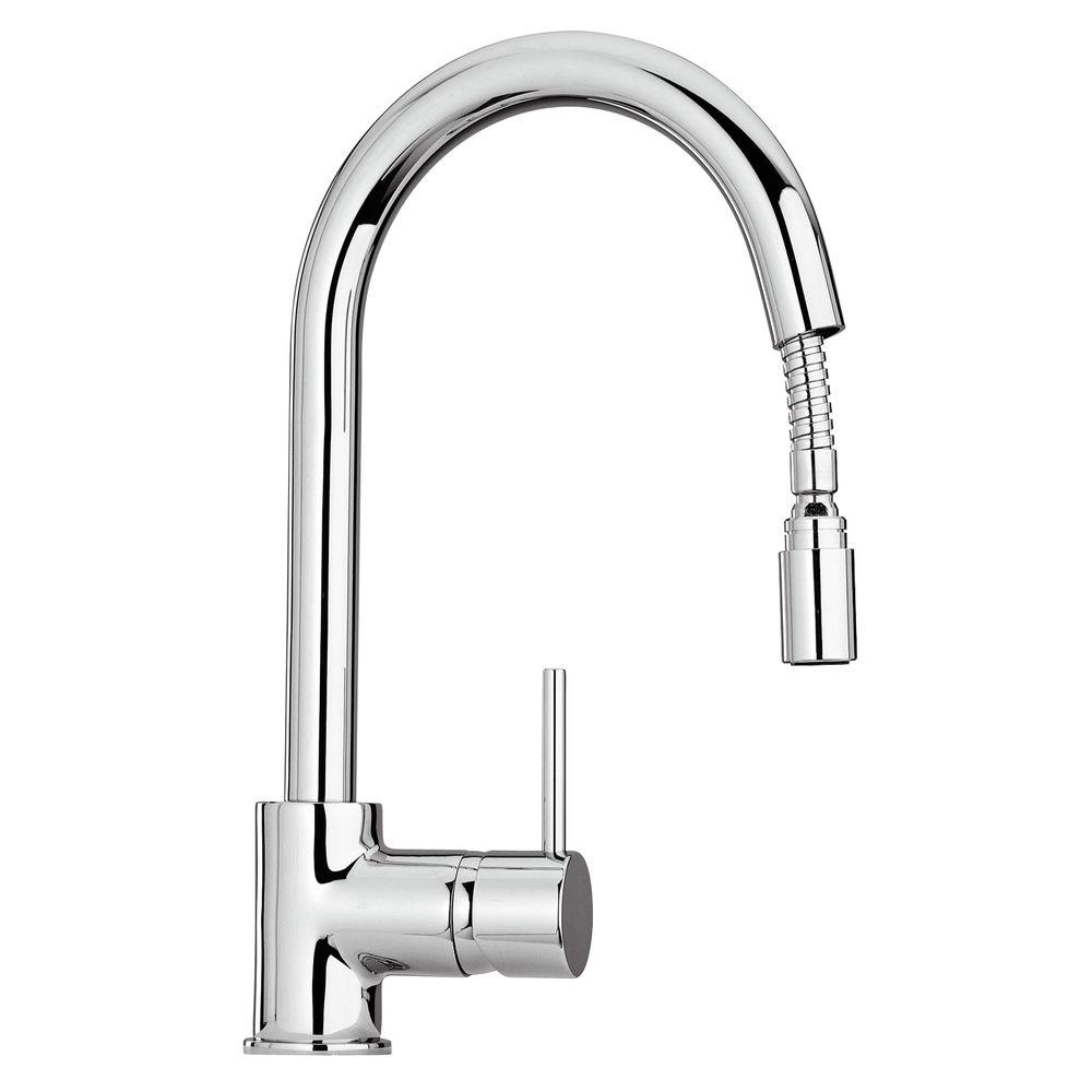 Alternate Image for Latoscana Elba Single Handle Pull Down Kitchen Faucet, Stream Only, Chrome, 78CR591