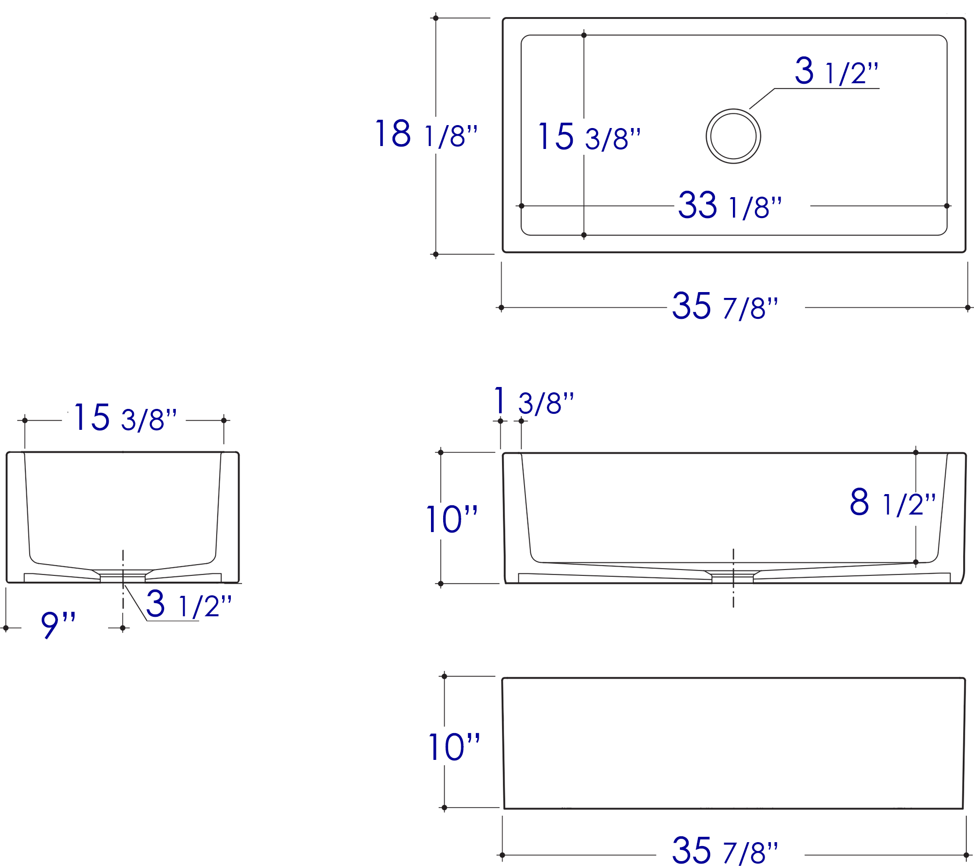 Alternate Image for ALFI 36" Single Bowl Fireclay Farmhouse Kitchen Sink, Black Gloss, Reversible, AB3618HS-BG