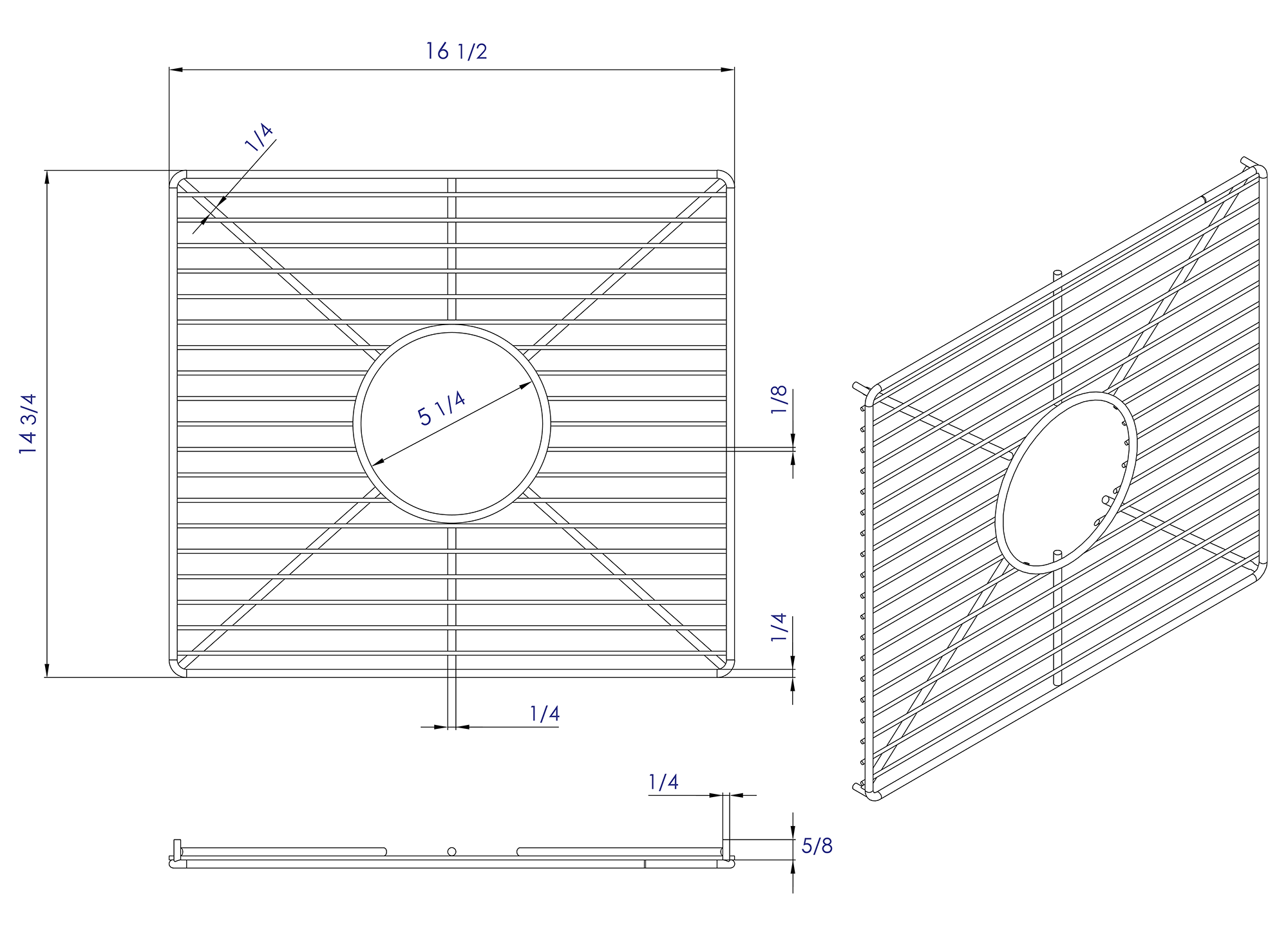 Alternate Image for ALFI Stainless steel kitchen sink grid for AB3918DB, AB3918ARCH, ABGR3918