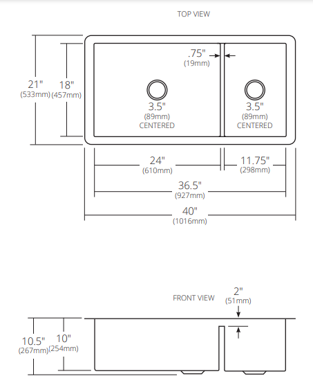 Native Trails Cocina Duet Pro 40 Copper Kitchen Sink 60 40 Double Bo