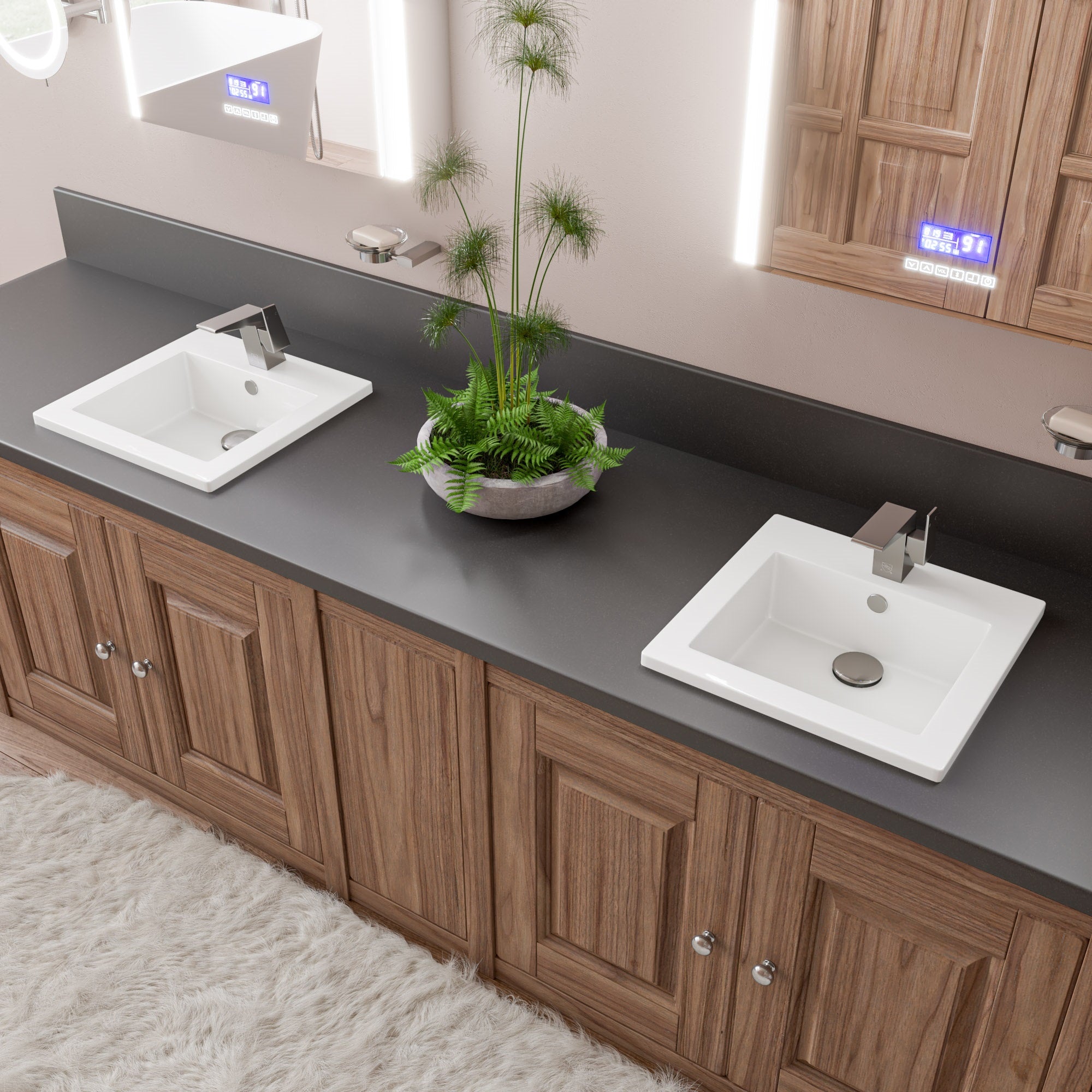 Alternate Image for ALFI Brushed Nickel Pop Up Drain for Bathroom Sink with Overflow, AB9056-BN