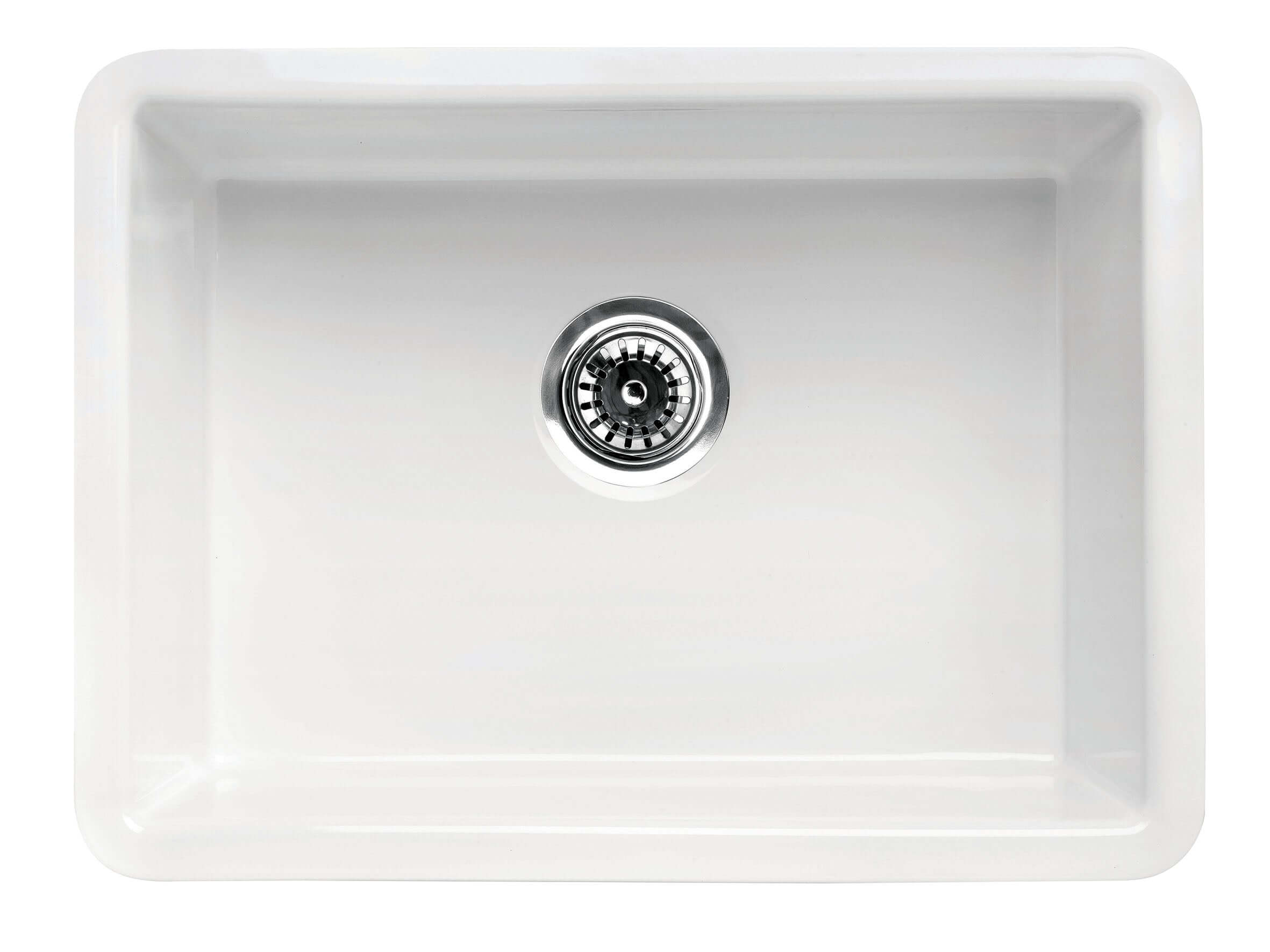 Alternate Image for ALFI brand AB2317 23" White Fireclay Undermount Kitchen Sink