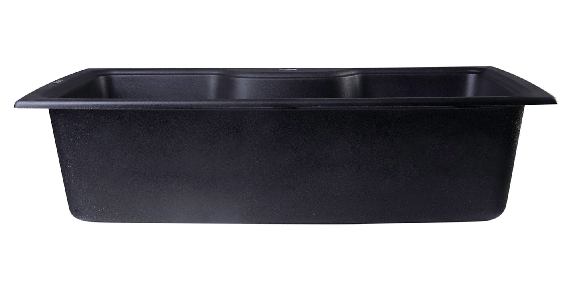 Alternate Image for ALFI Black 35" Drop-In Single Bowl Granite Composite Kitchen Sink, AB3520DI-BLA