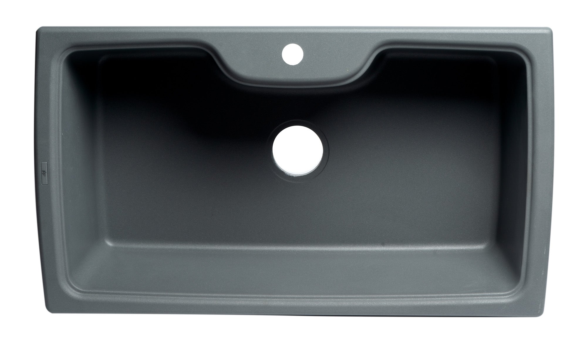 ALFI Titanium 35" Drop-In Single Bowl Granite Composite Kitchen Sink, AB3520DI-T