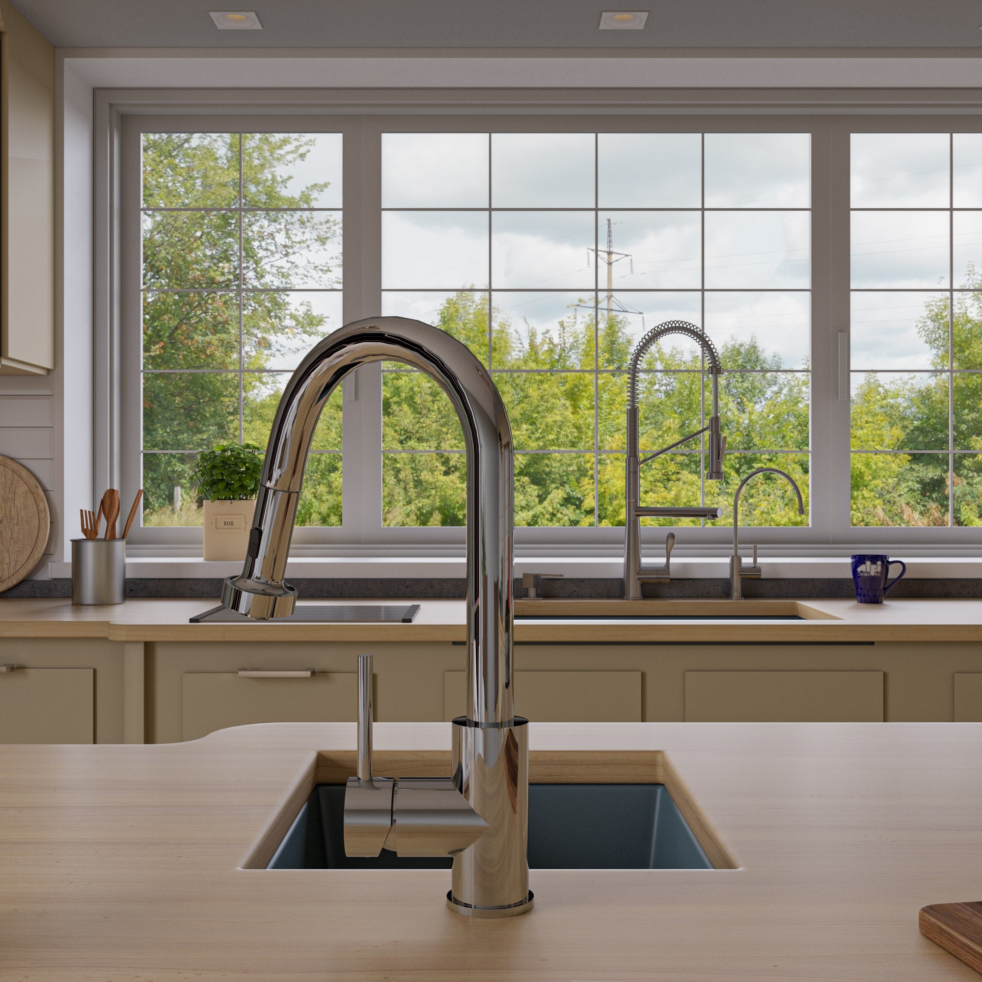 Alternate Image for ALFI brand AB1720UM-T Titanium 17" Undermount Rectangular Granite Composite Kitchen Prep Sink