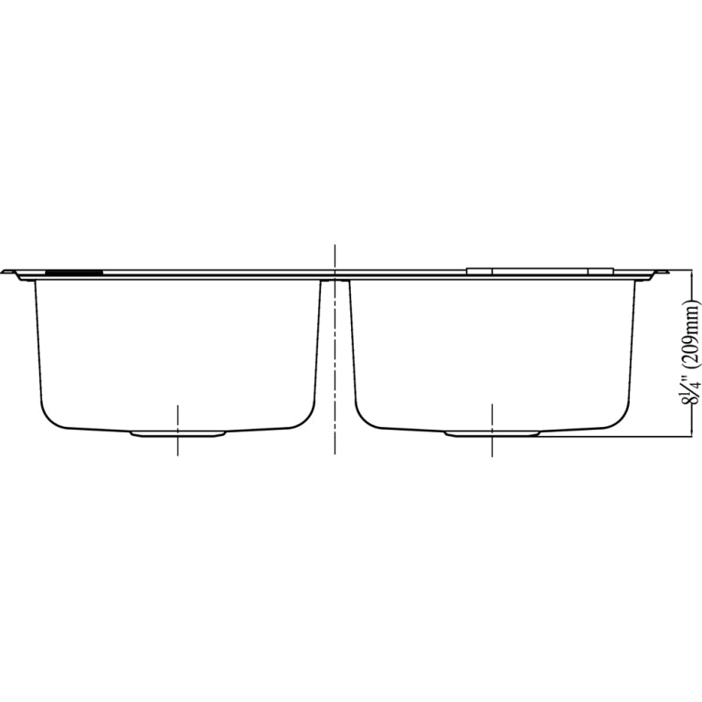 Alternate Image for Dawn 33" Stainless Steel Top Mount 50/50 Double Bowl Kitchen Sink, AST3322