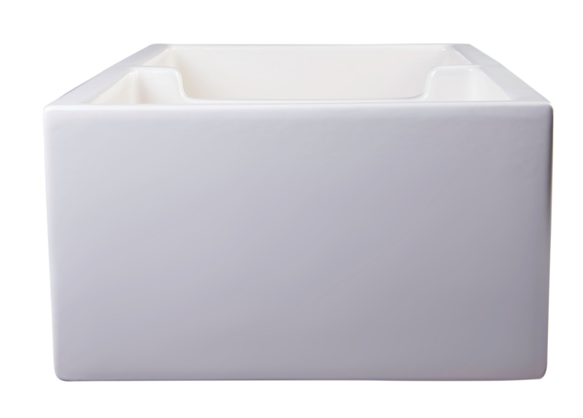 Alternate Image for ALFI 39" Arched Double Bowl Thick Wall Fireclay Farmhouse Sink, Biscuit, AB3918ARCH-B