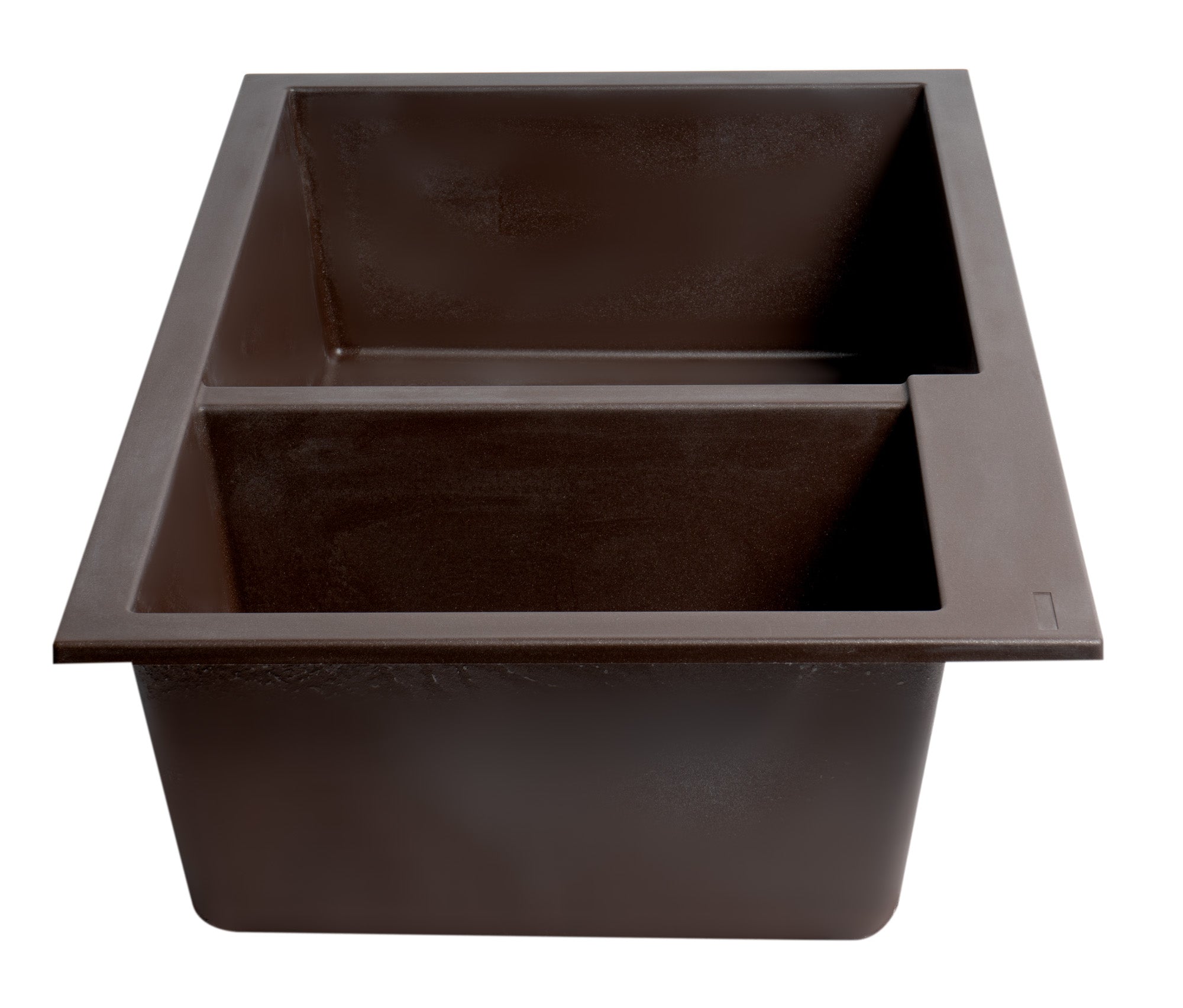 Alternate Image for ALFI brand AB3319UM-C Chocolate 34" Double Bowl Undermount Granite Composite Kitchen Sink