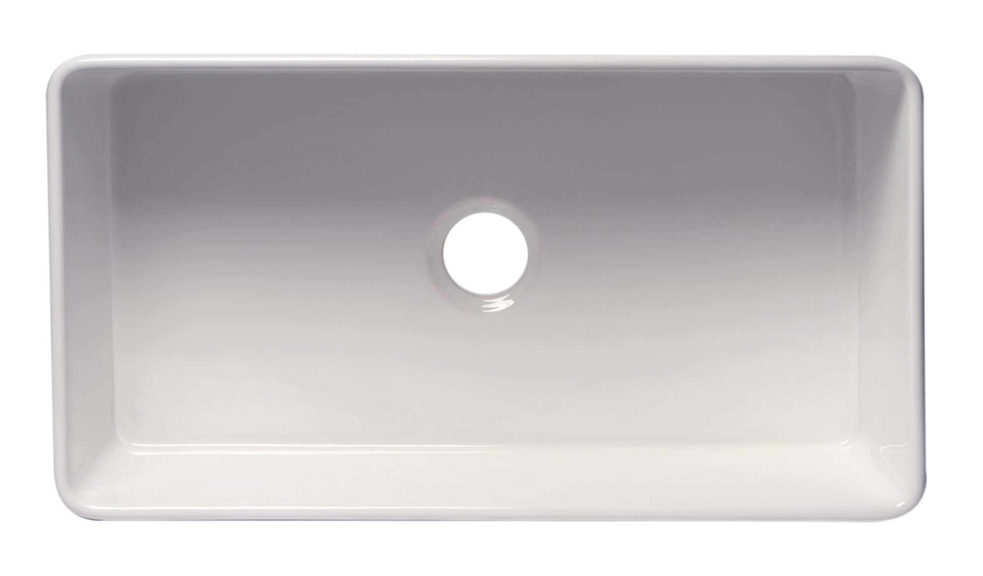 Alternate Image for ALFI brand 33" Fireclay Farmhouse Sink, White, ABF3318S-W