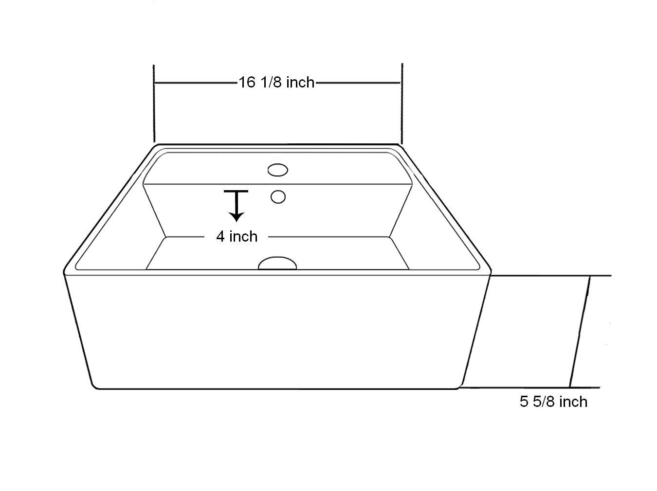 Dawn 16" Ceramic Vessel Sink, White, Square, CASN109019 - The Sink Boutique