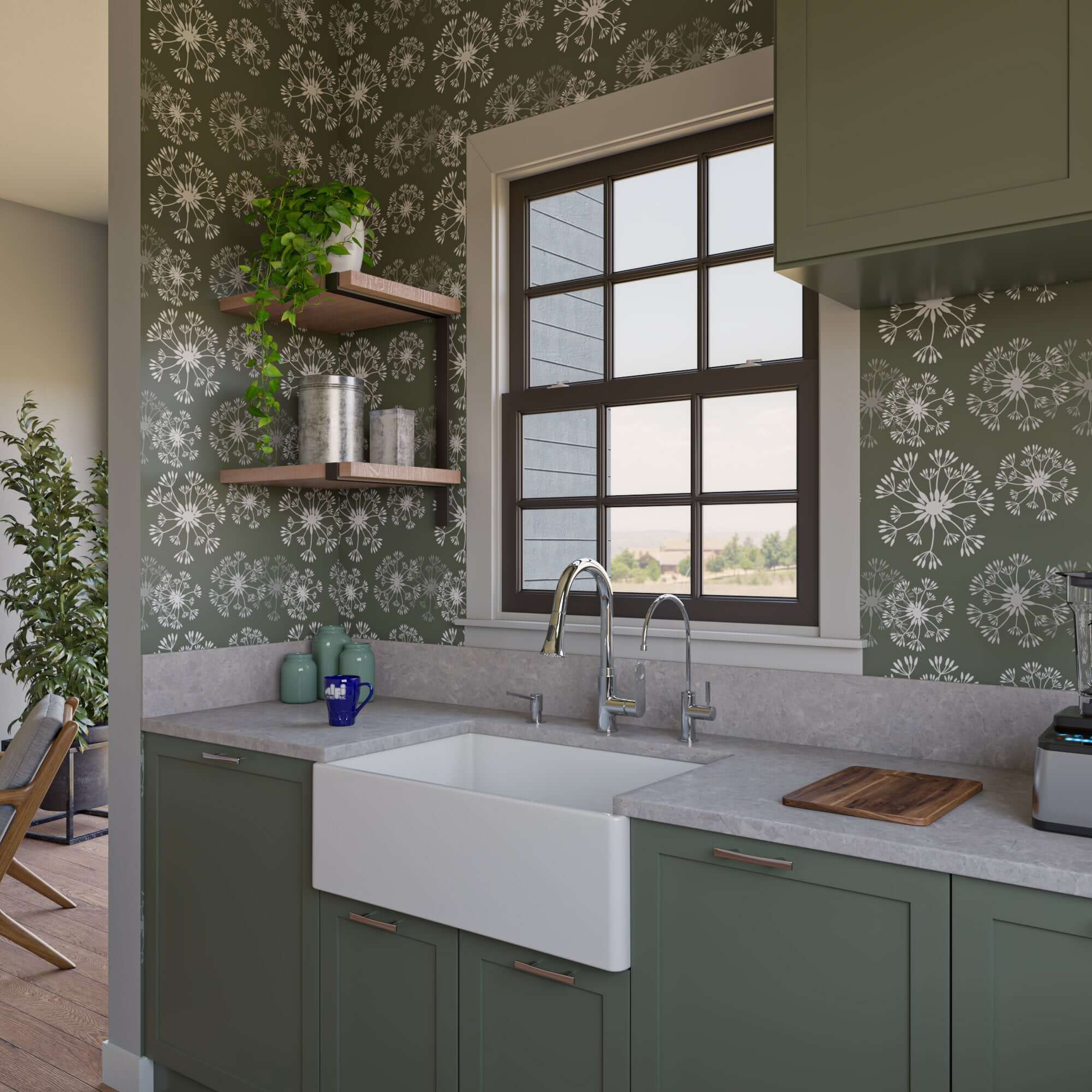 Alternate Image for ALFI 30" Contemporary Smooth Fireclay Farmhouse Apron Sink, White, AB510-W
