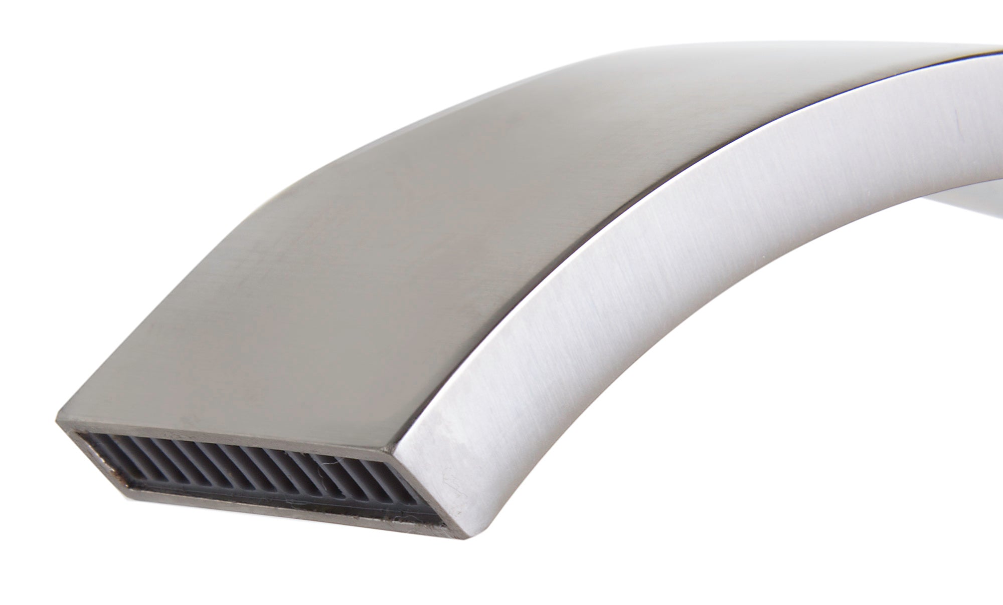 Alternate Image for ALFI Brushed Nickel Square Body Curved Spout Single Lever Bathroom Faucet, AB1258-BN