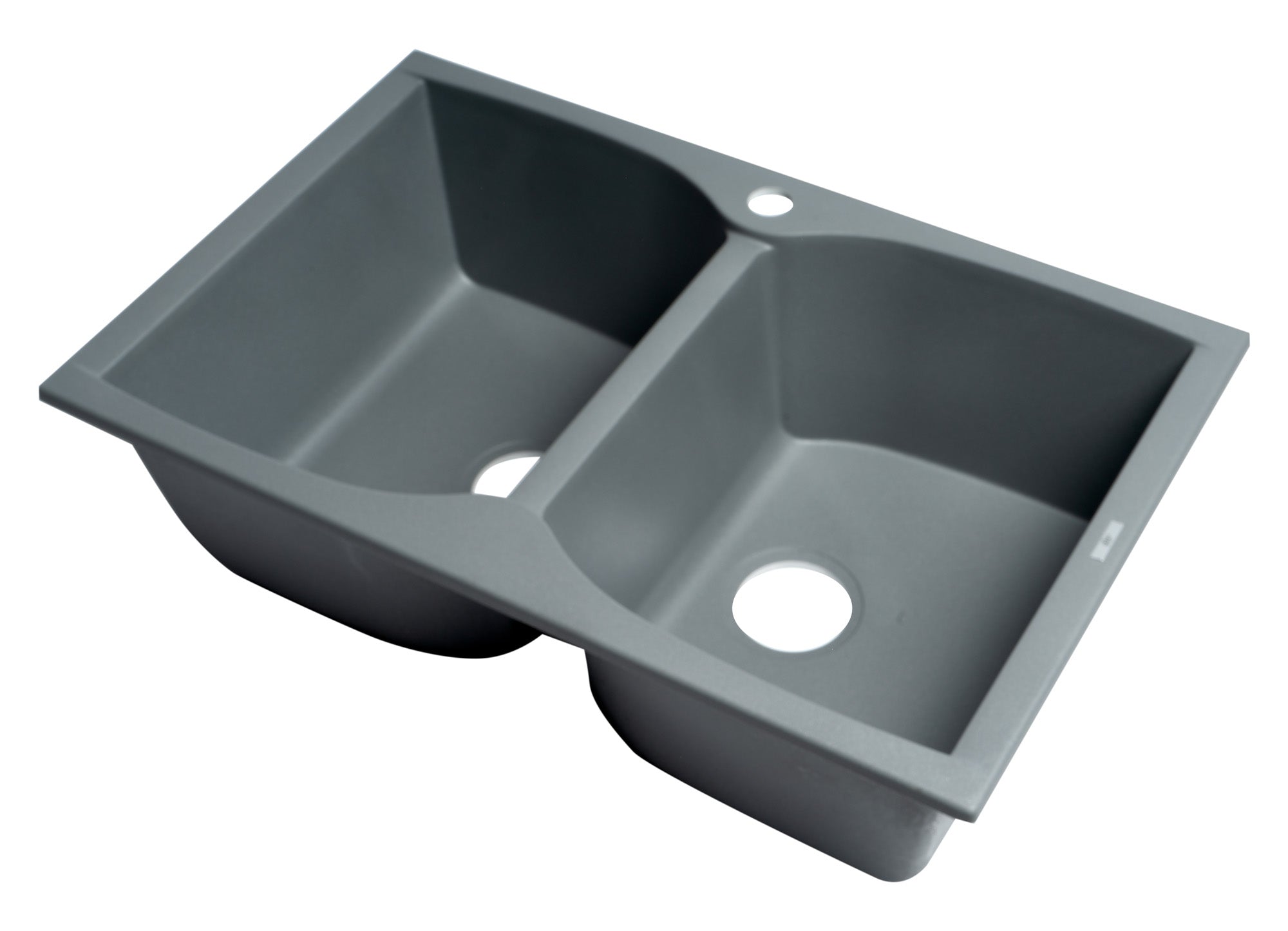 Alternate Image for ALFI brand AB3220DI-T Titanium 32" Drop-In Double Bowl Granite Composite Kitchen Sink