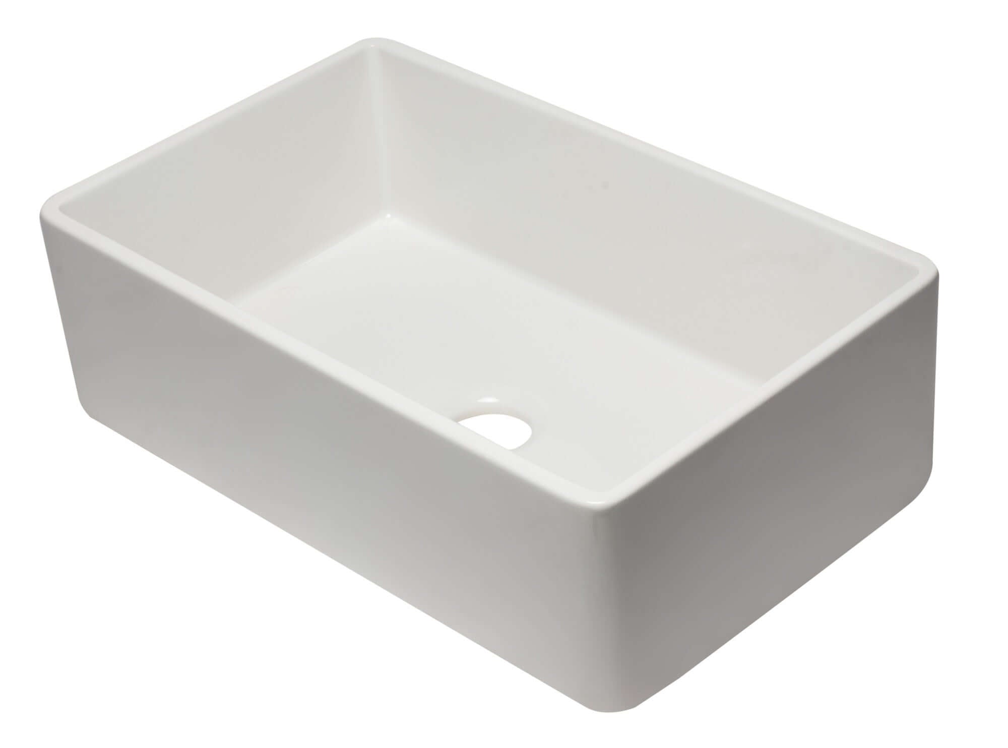 Alternate Image for ALFI 33" Single Bowl Fireclay Farmhouse Apron Sink, White, AB3320SB-W