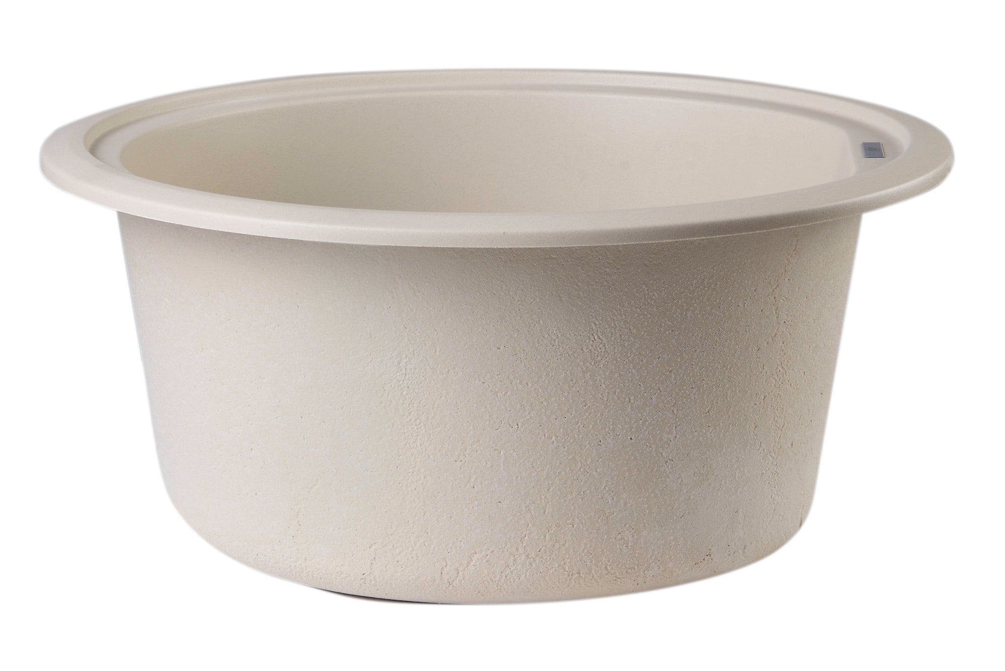 Alternate Image for ALFI Biscuit 17" Undermount Round Granite Composite Kitchen Prep Sink, AB1717UM-B