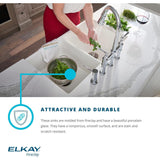 Elkay 33" Fireclay Farmhouse Kitchen Sink, 50/50 Double Bowl, White, SWUF32189WH - The Sink Boutique