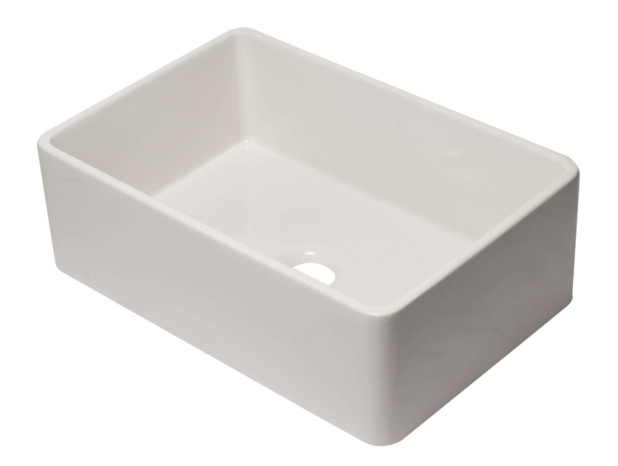 Alternate Image for ALFI 30" Single Bowl Fireclay Farmhouse Apron Sink, Biscuit, AB3020SB-B