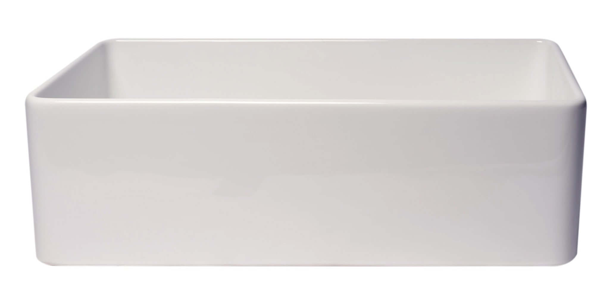 Alternate Image for ALFI brand 33" Fireclay Farmhouse Sink, White, ABF3318S-W