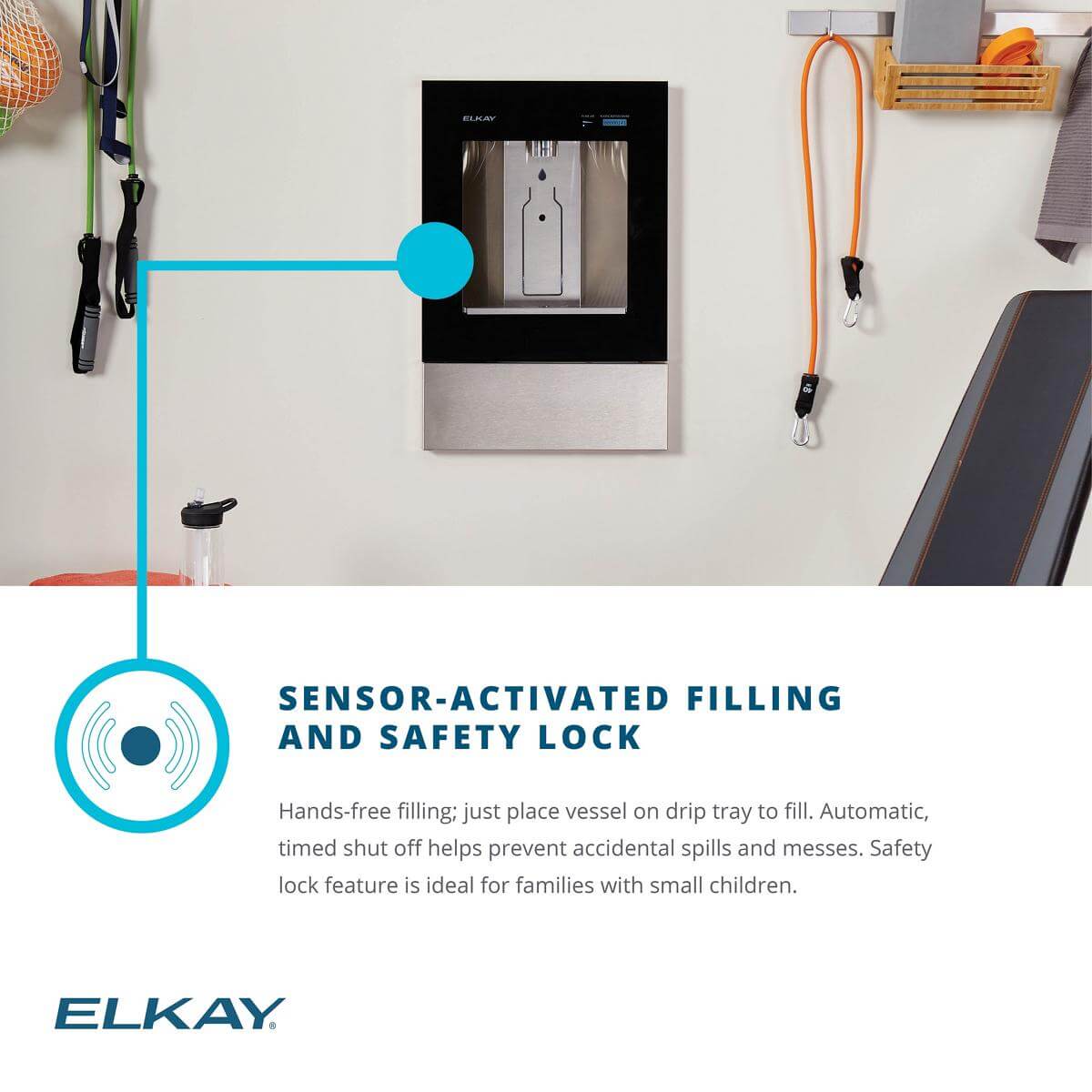 Alternate Image for Elkay LBWD00BKC ezH2O Liv Built-in Filtered Water Dispenser, Non-refrigerated, Midnight