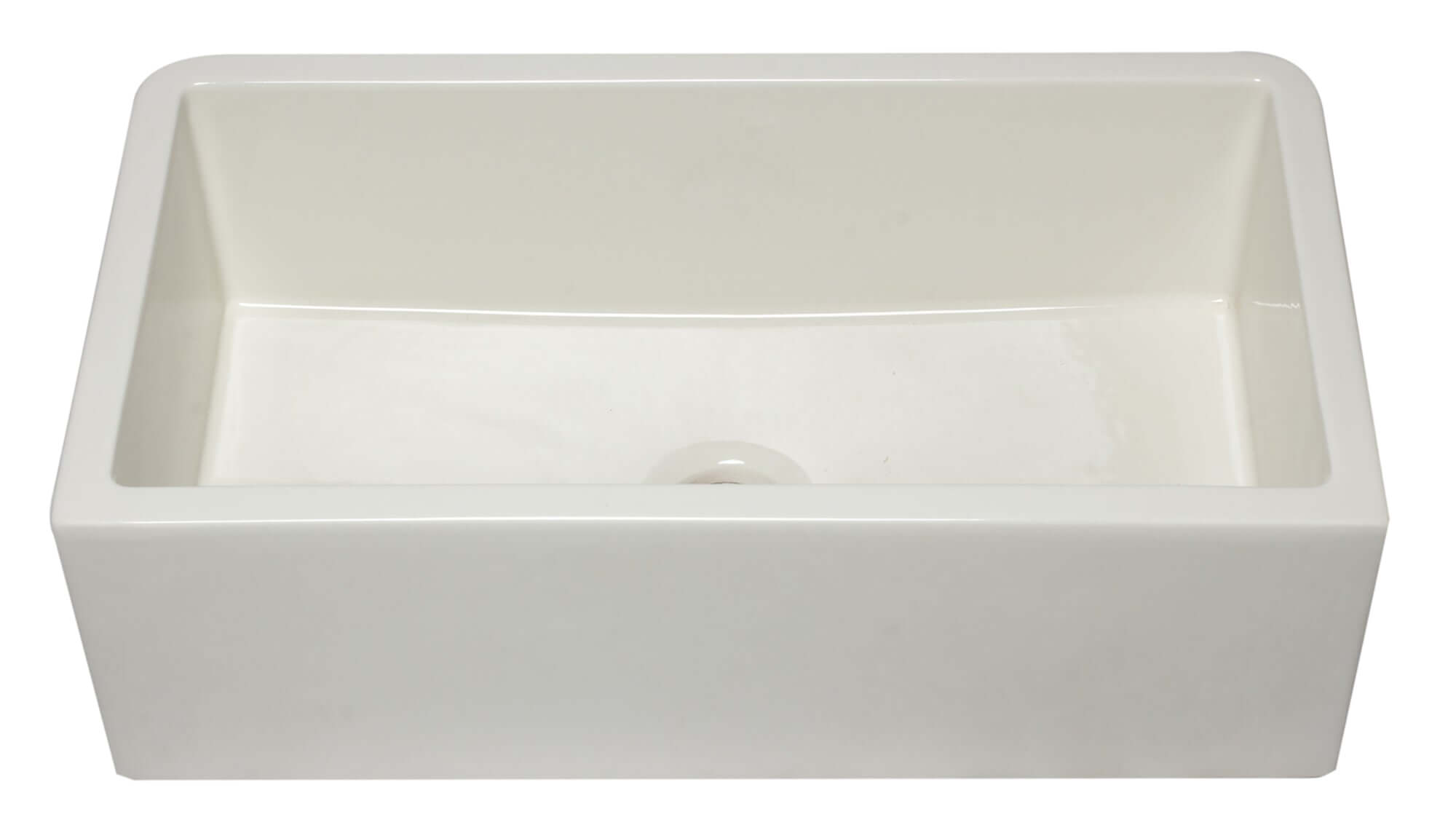 Alternate Image for ALFI 33" Single Bowl Thick Wall Fireclay Farmhouse Apron Sink, Reversible, Biscuit, AB3318SB-B