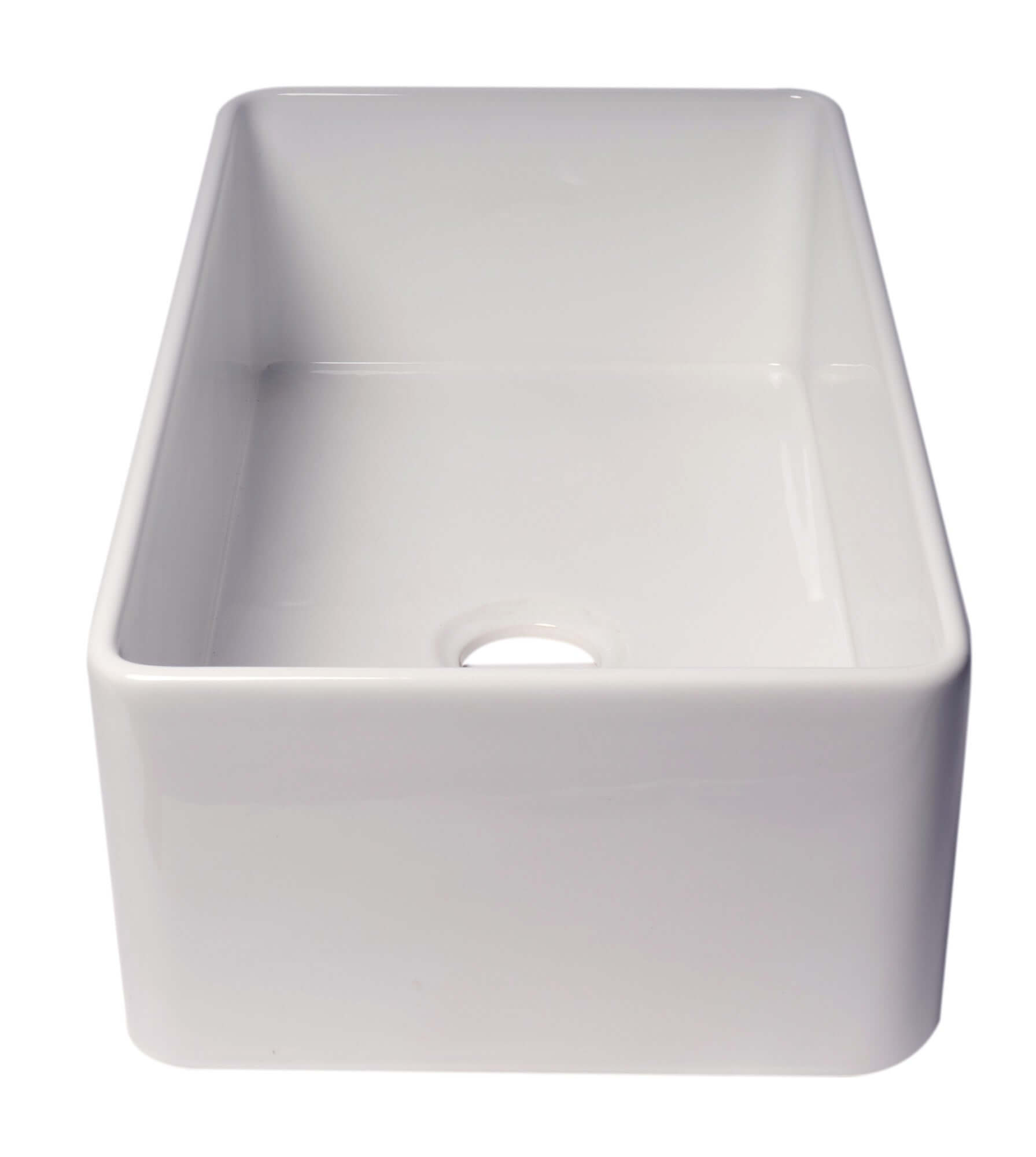 Alternate Image for ALFI brand 33" Fireclay Farmhouse Sink, White, ABF3318S-W