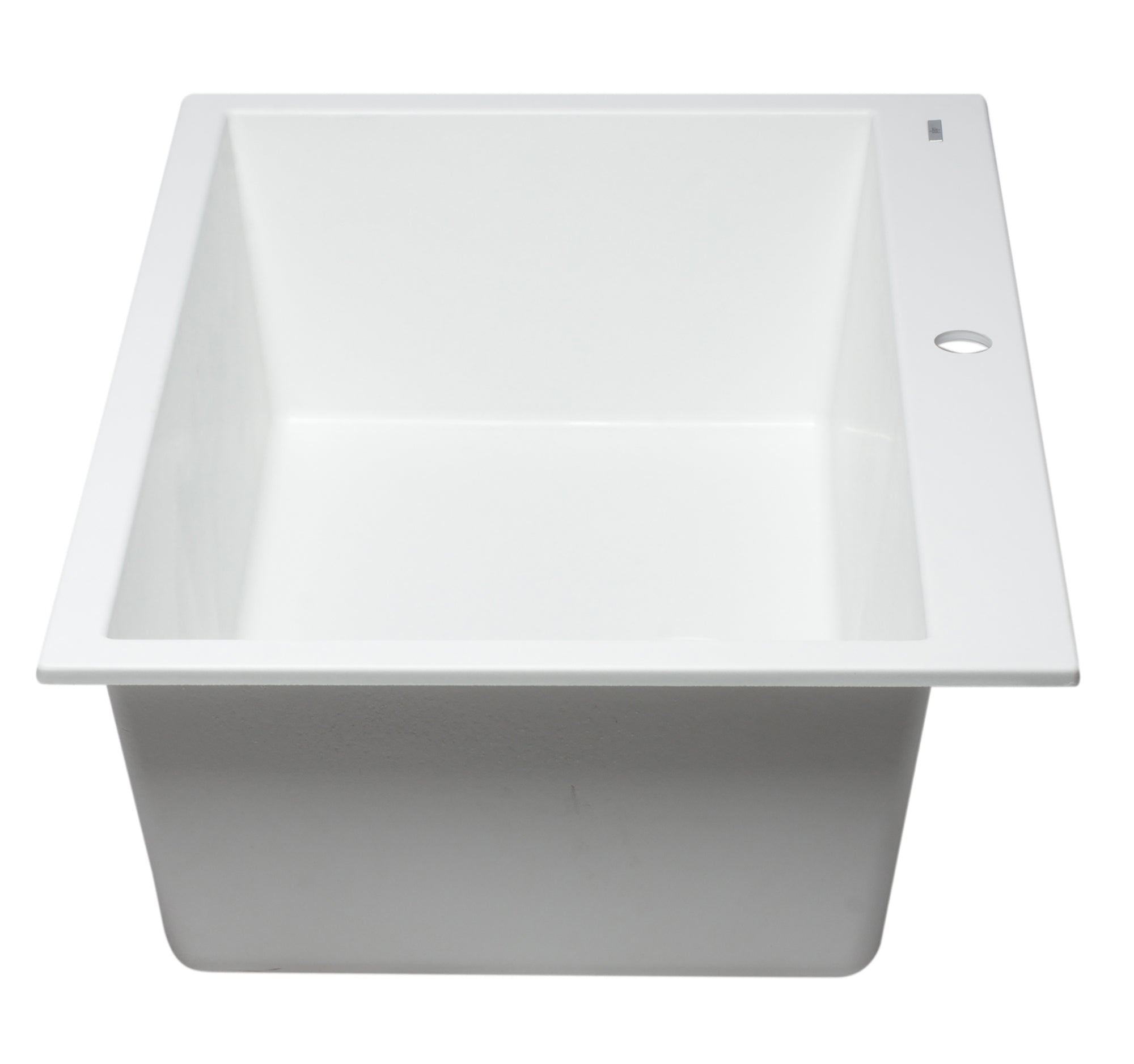 Alternate Image for ALFI White 33" Single Bowl Drop In Granite Composite Kitchen Sink, AB3322DI-W