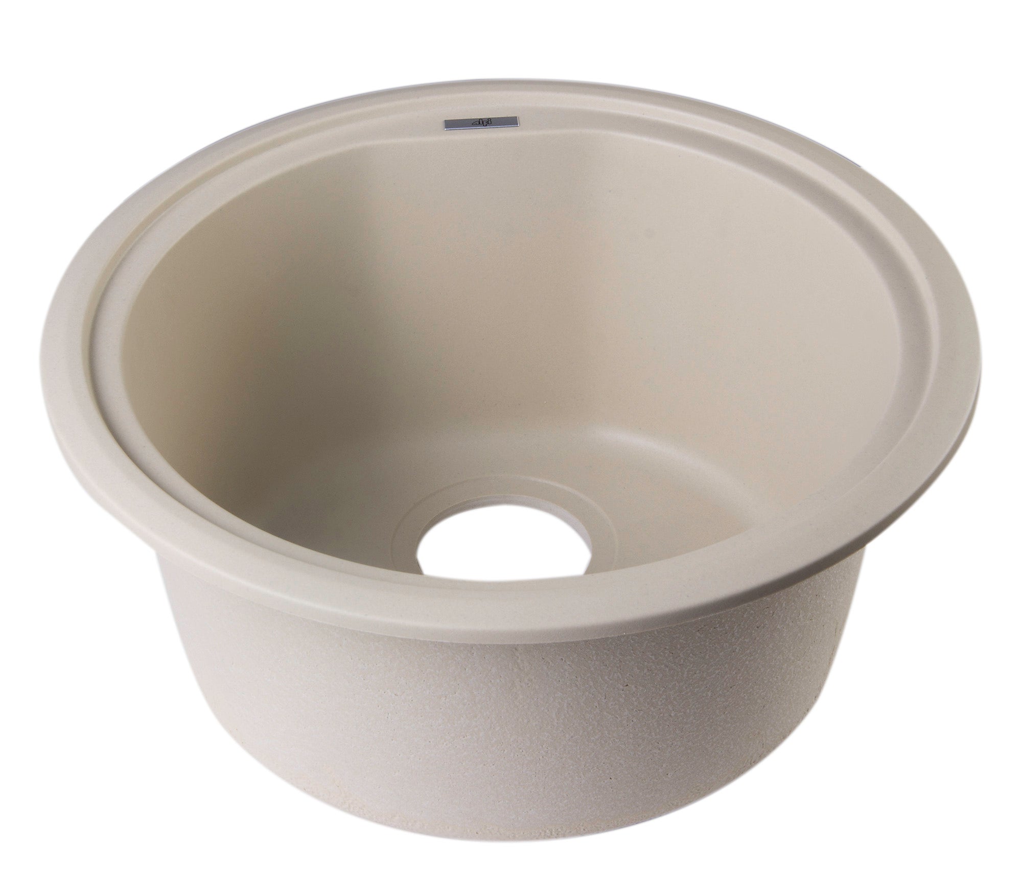 Alternate Image for ALFI Biscuit 17" Undermount Round Granite Composite Kitchen Prep Sink, AB1717UM-B
