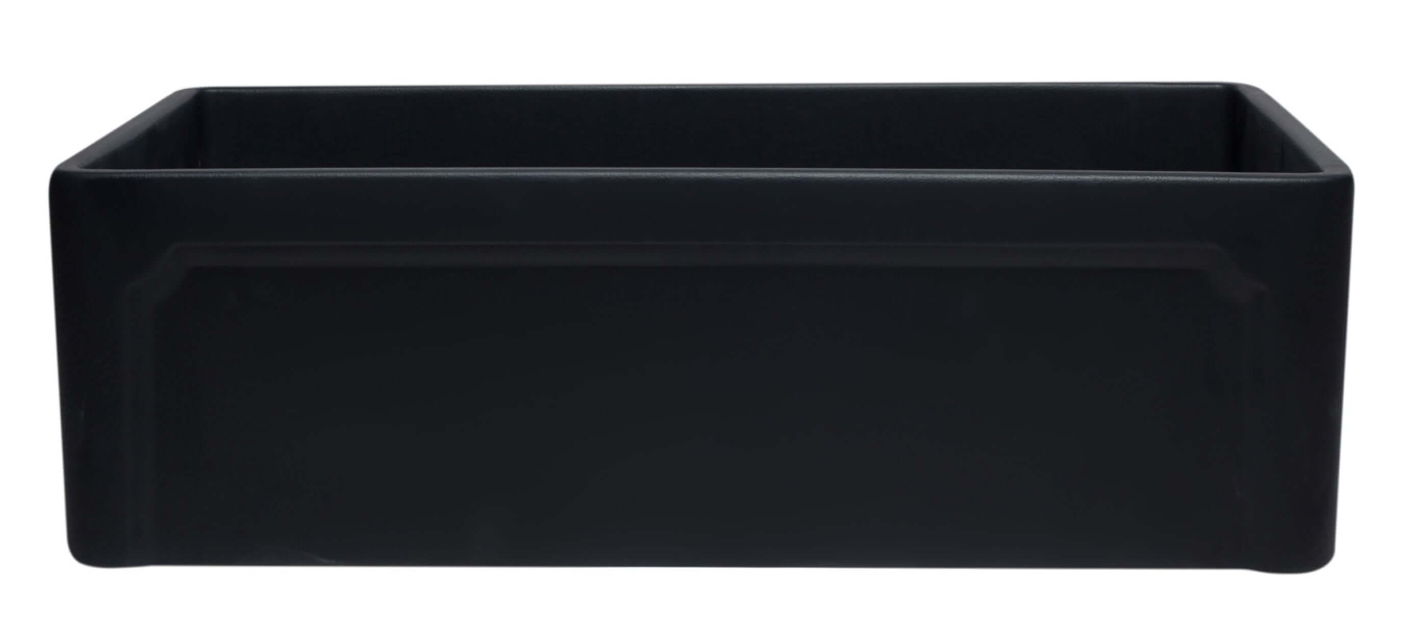 ALFI 33" Single Bowl Fireclay Farmhouse Apron Sink, Black Matte, AB3320SB-BM - The Sink Boutique