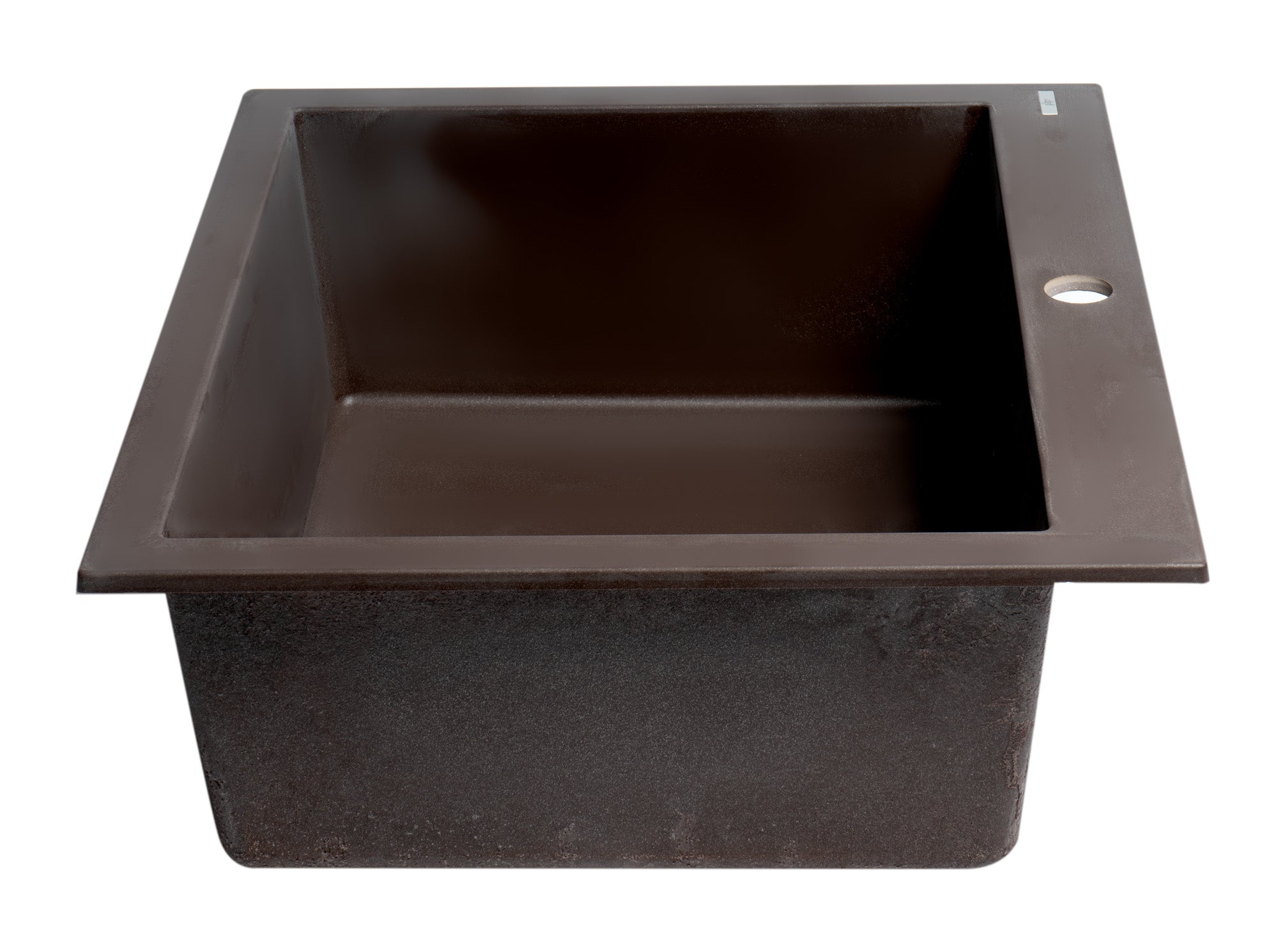 Alternate Image for ALFI brand AB2420DI-C Chocolate 24" Drop-In Single Bowl Granite Composite Kitchen Sink