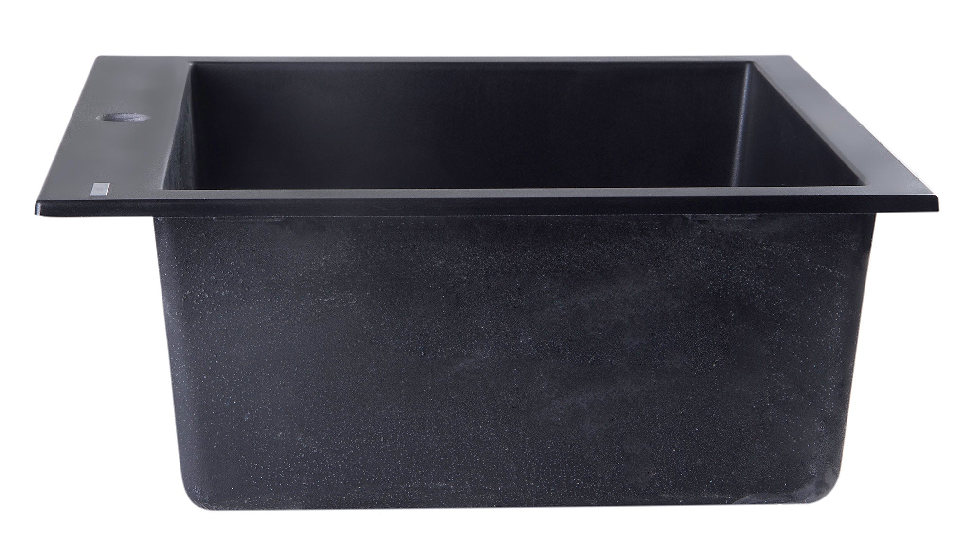 Alternate Image for ALFI Black 24" Drop-In Single Bowl Granite Composite Kitchen Sink, AB2420DI-BLA