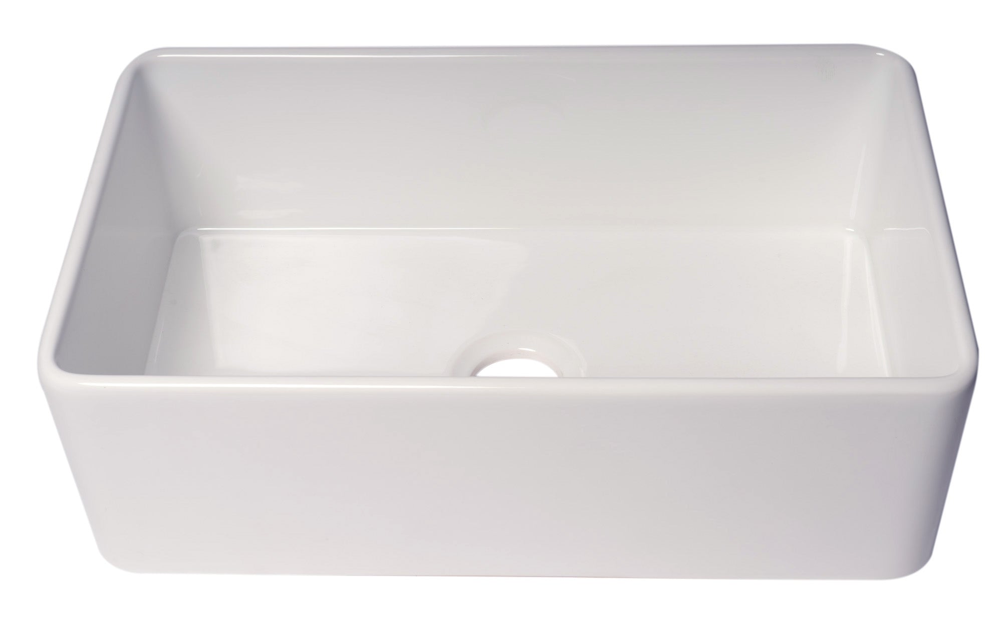 Alternate Image for ALFI brand 30" Fireclay Farmhouse Sink, White, ABF3018-W