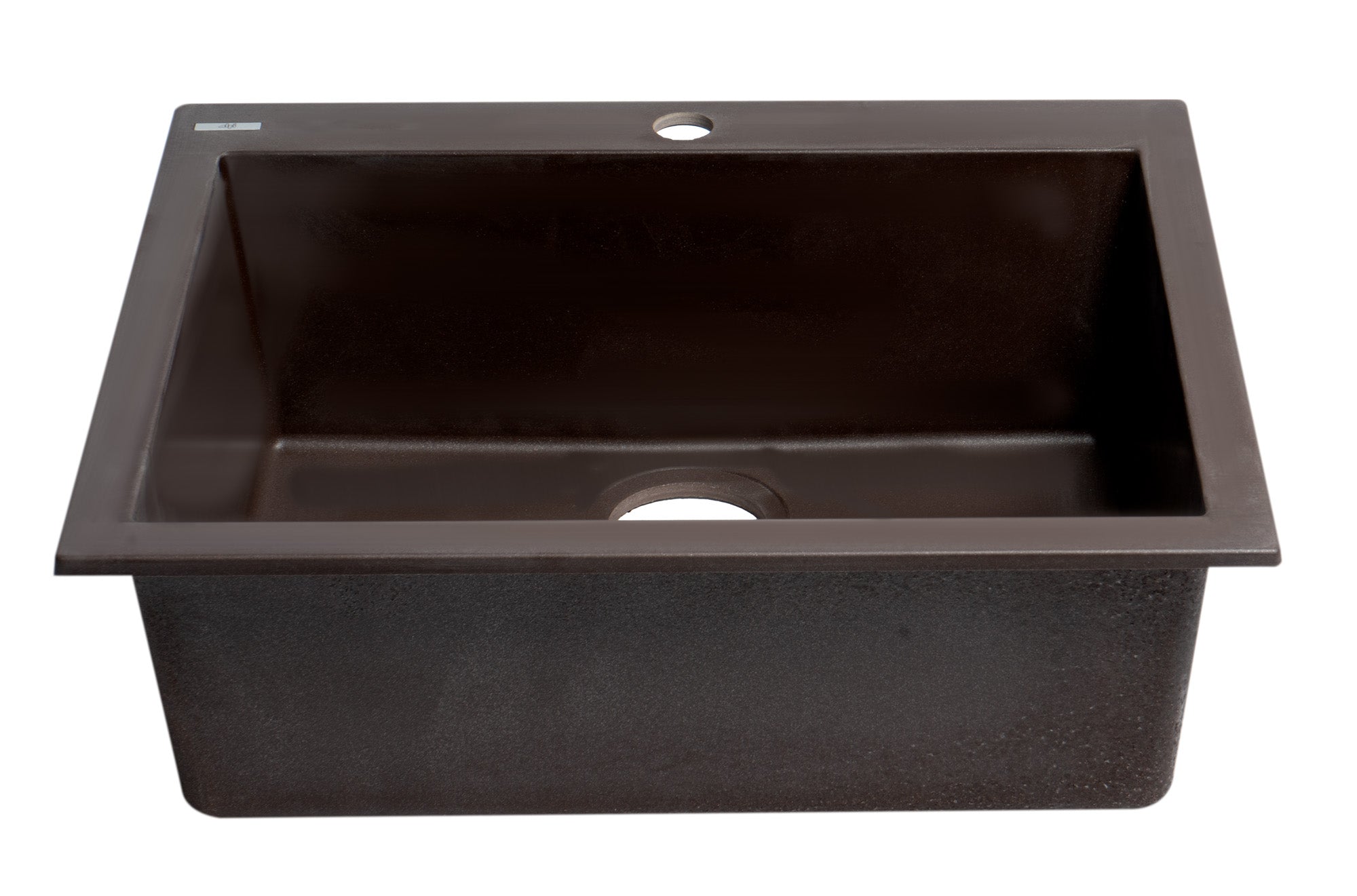 Alternate Image for ALFI brand AB2420DI-C Chocolate 24" Drop-In Single Bowl Granite Composite Kitchen Sink