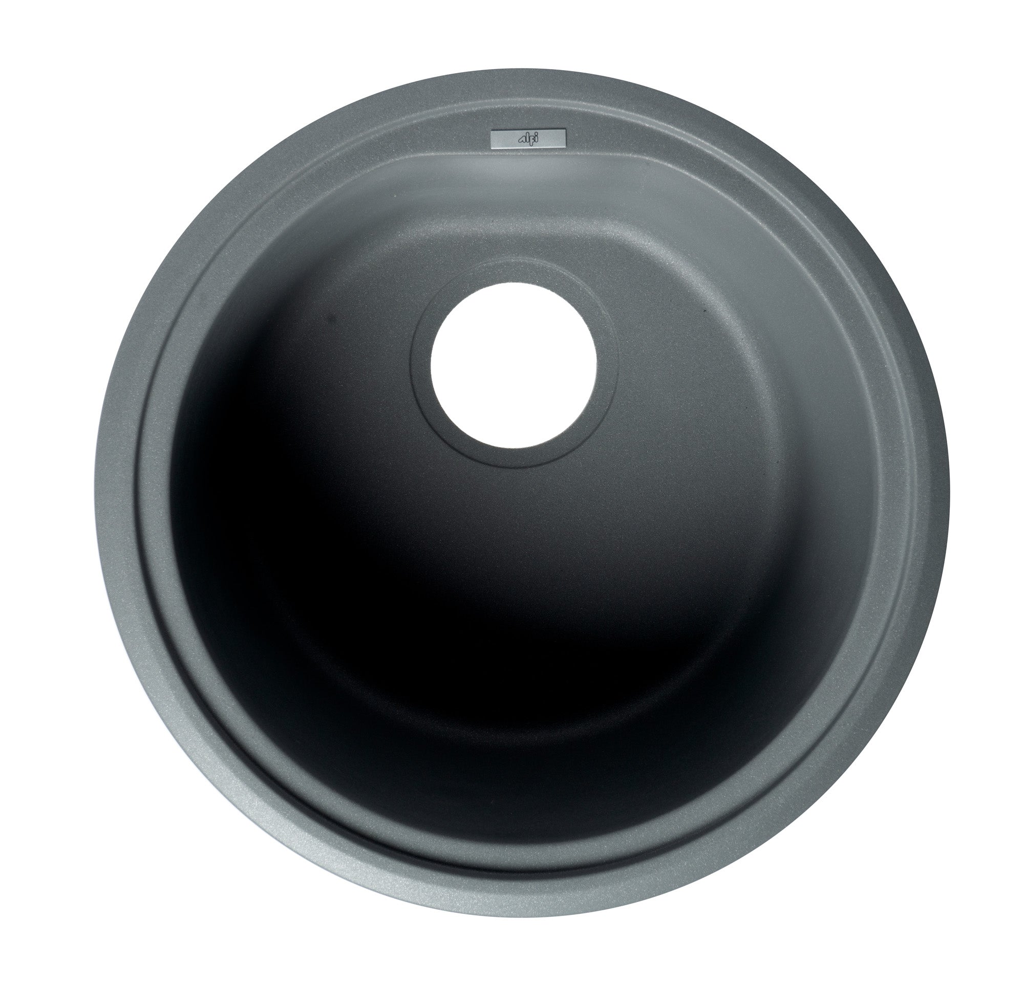 Alternate Image for ALFI brand AB1717DI-T Titanium 17" Drop-In Round Granite Composite Kitchen Prep Sink