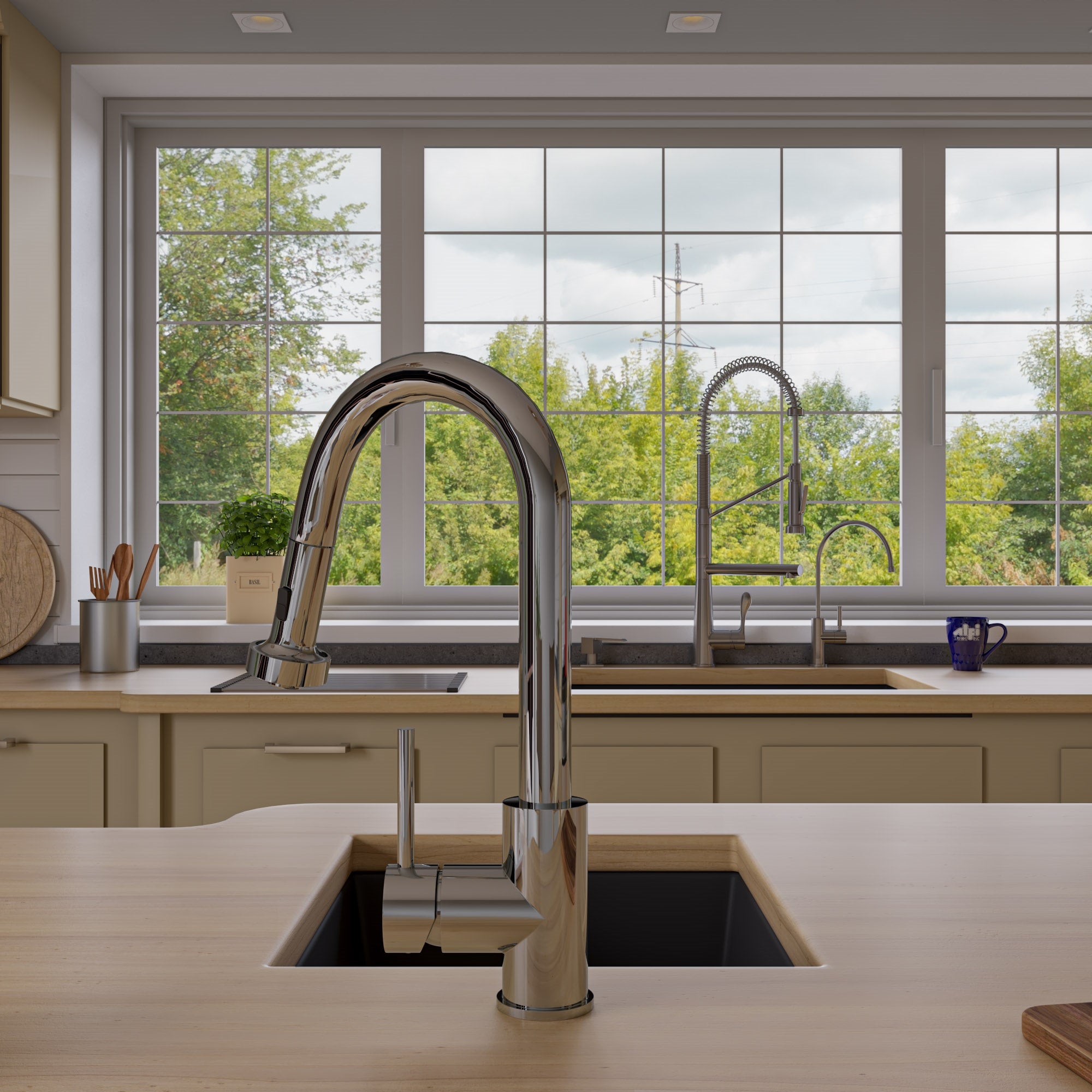 Alternate Image for ALFI Black 17" Undermount Rectangular Granite Composite Kitchen Prep Sink, AB1720UM-BLA