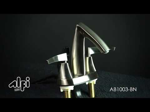 Alternate Image for ALFI brand AB1003-BN Brushed Nickel Two-Handle 4'' Centerset Bathroom Faucet