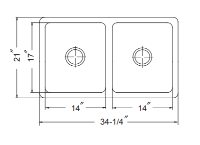 Alternate Image for Houzer 34" Copper Double Bowl Farmhouse Apron Front Kitchen Sink, HW-COP12