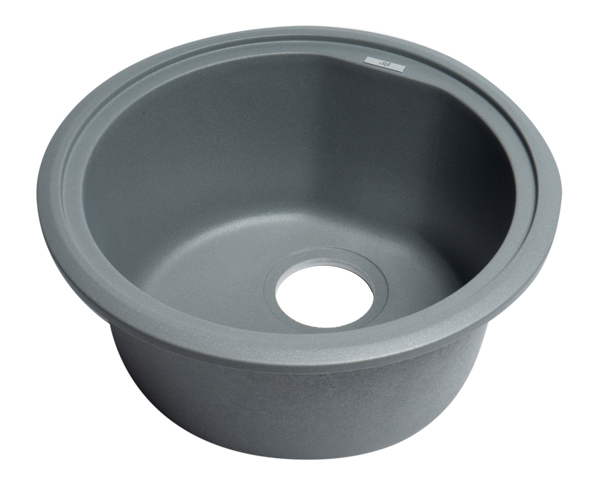 Alternate Image for ALFI brand AB1717DI-T Titanium 17" Drop-In Round Granite Composite Kitchen Prep Sink