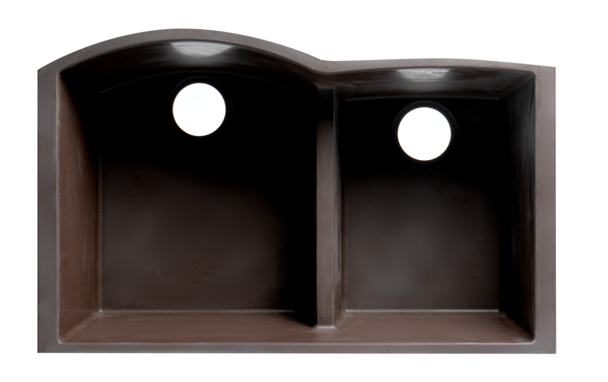 Alternate Image for ALFI brand AB3320UM-C Chocolate 33" Double Bowl Undermount Granite Composite Kitchen Sink